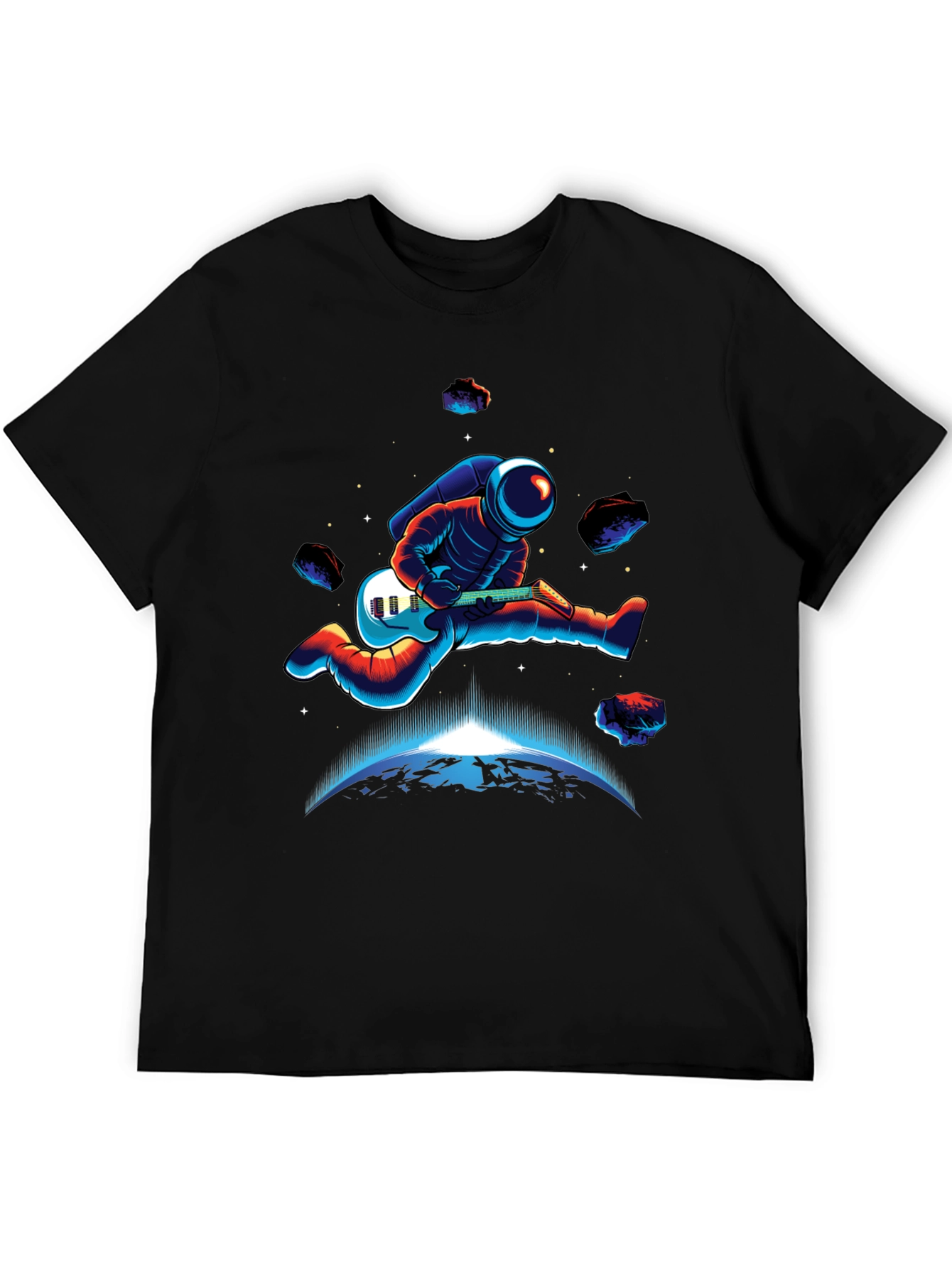 Astronaut Guitarist Graphic T-Shirt - Space Rock