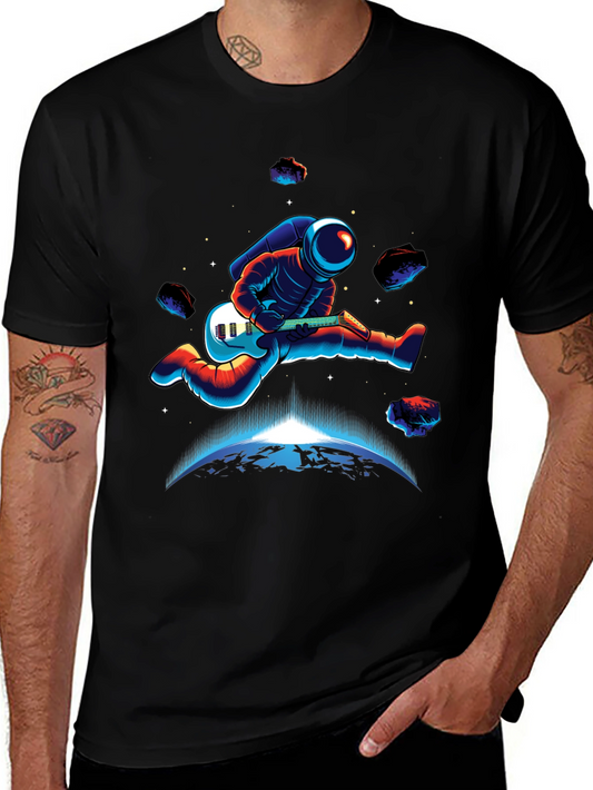 Astronaut Guitarist Graphic T-Shirt - Space Rock