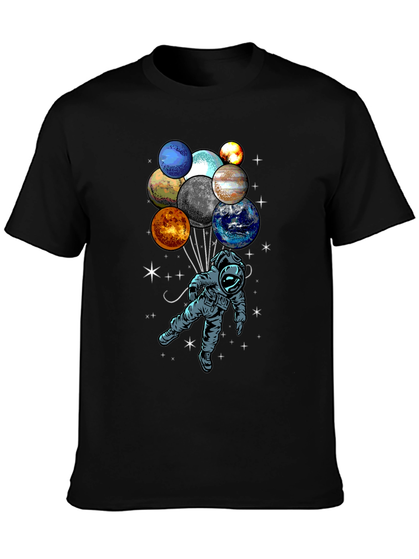 Astronaut Planet Balloon Graphic Tee