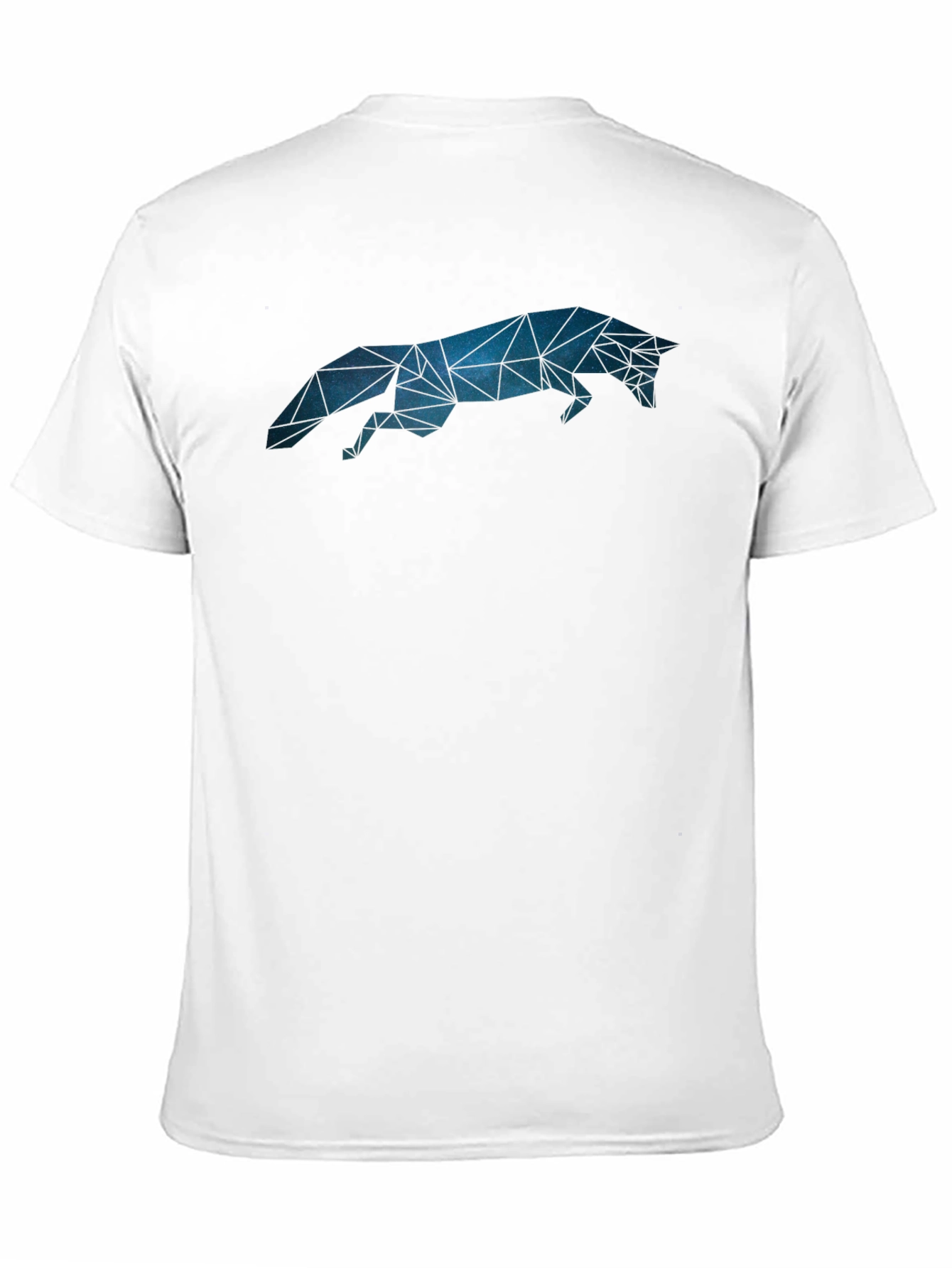 Geometric Fox Graphic Tee - Stylish Mens Black T-Shirt