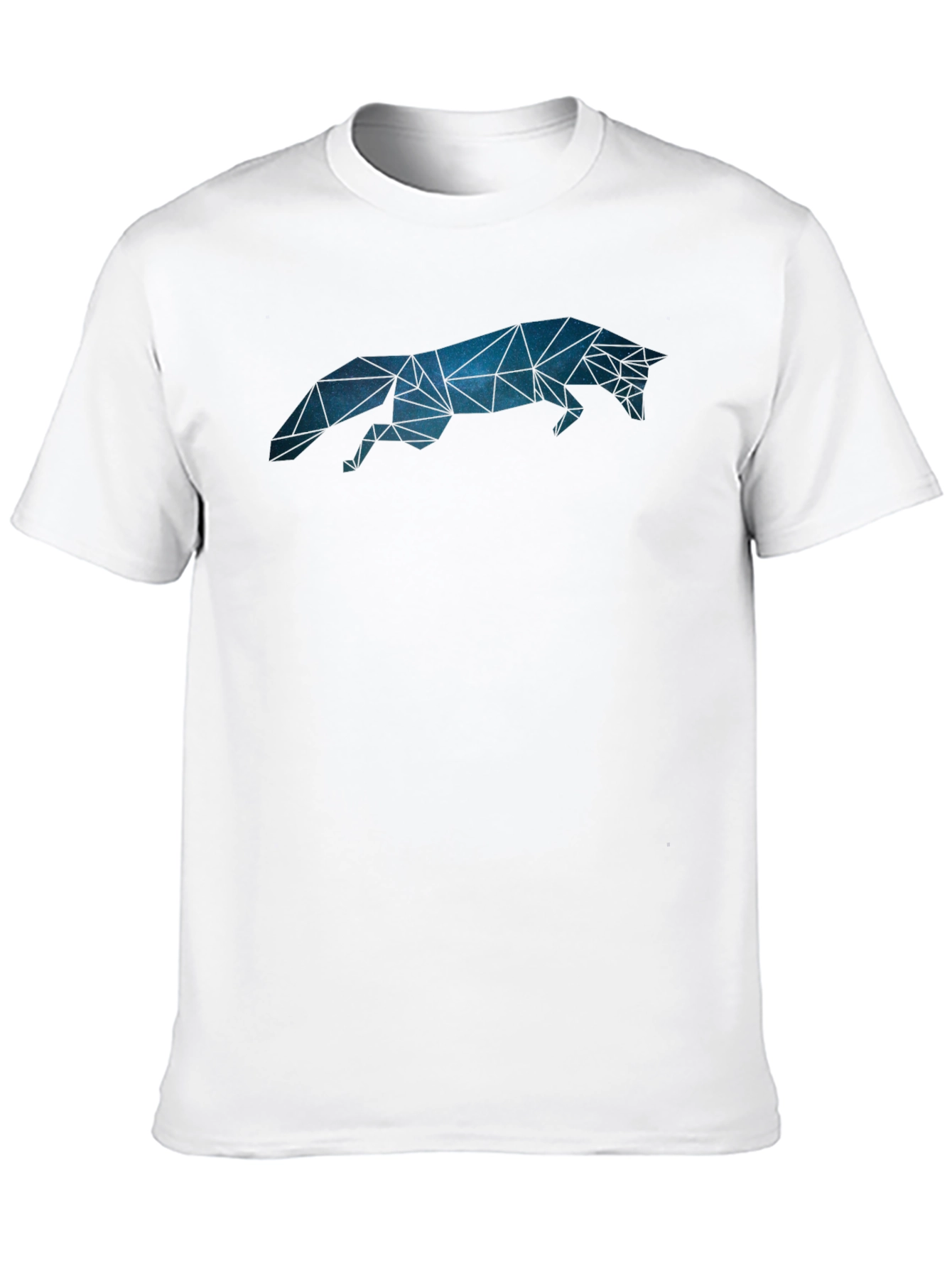 Geometric Fox Graphic Tee - Stylish Mens Black T-Shirt