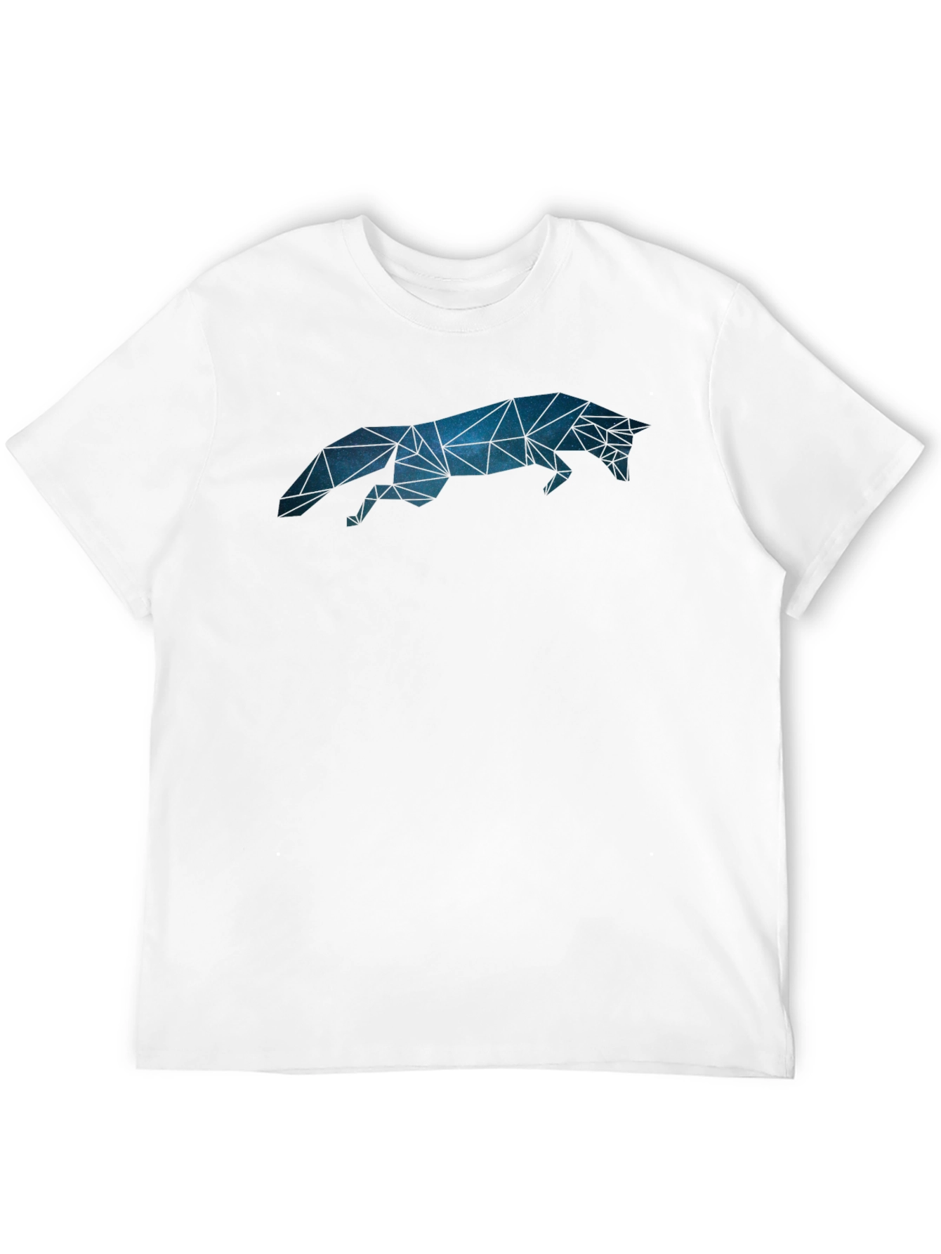 Geometric Fox Graphic Tee - Stylish Mens Black T-Shirt