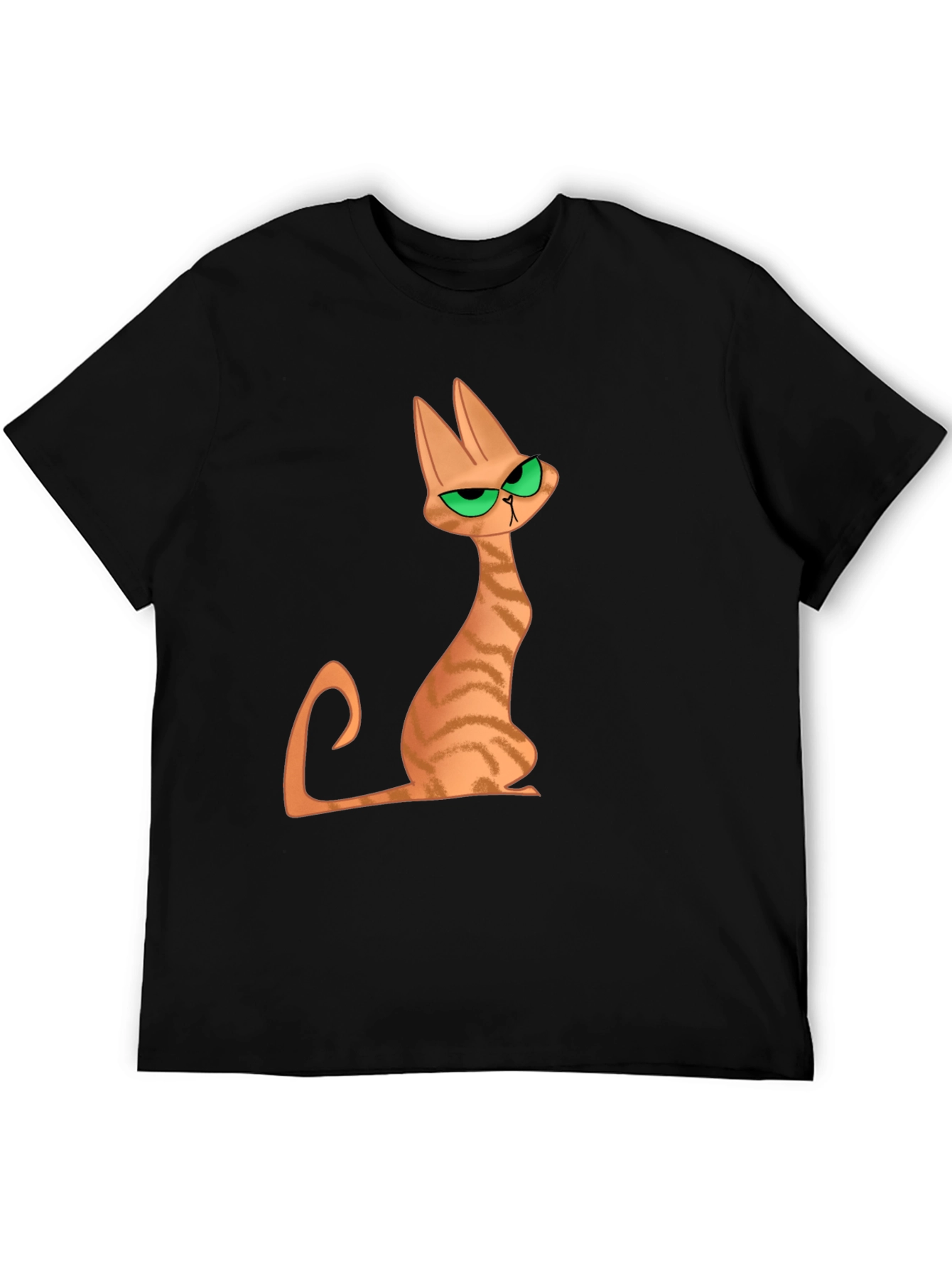 Grumpy Cat Cartoon Black T-Shirt