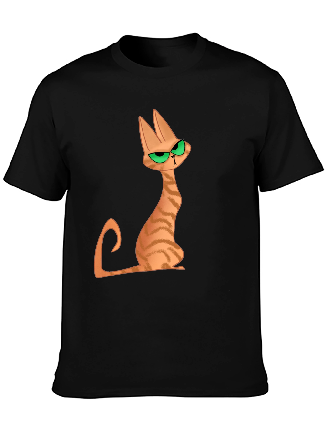 Grumpy Cat Cartoon Black T-Shirt