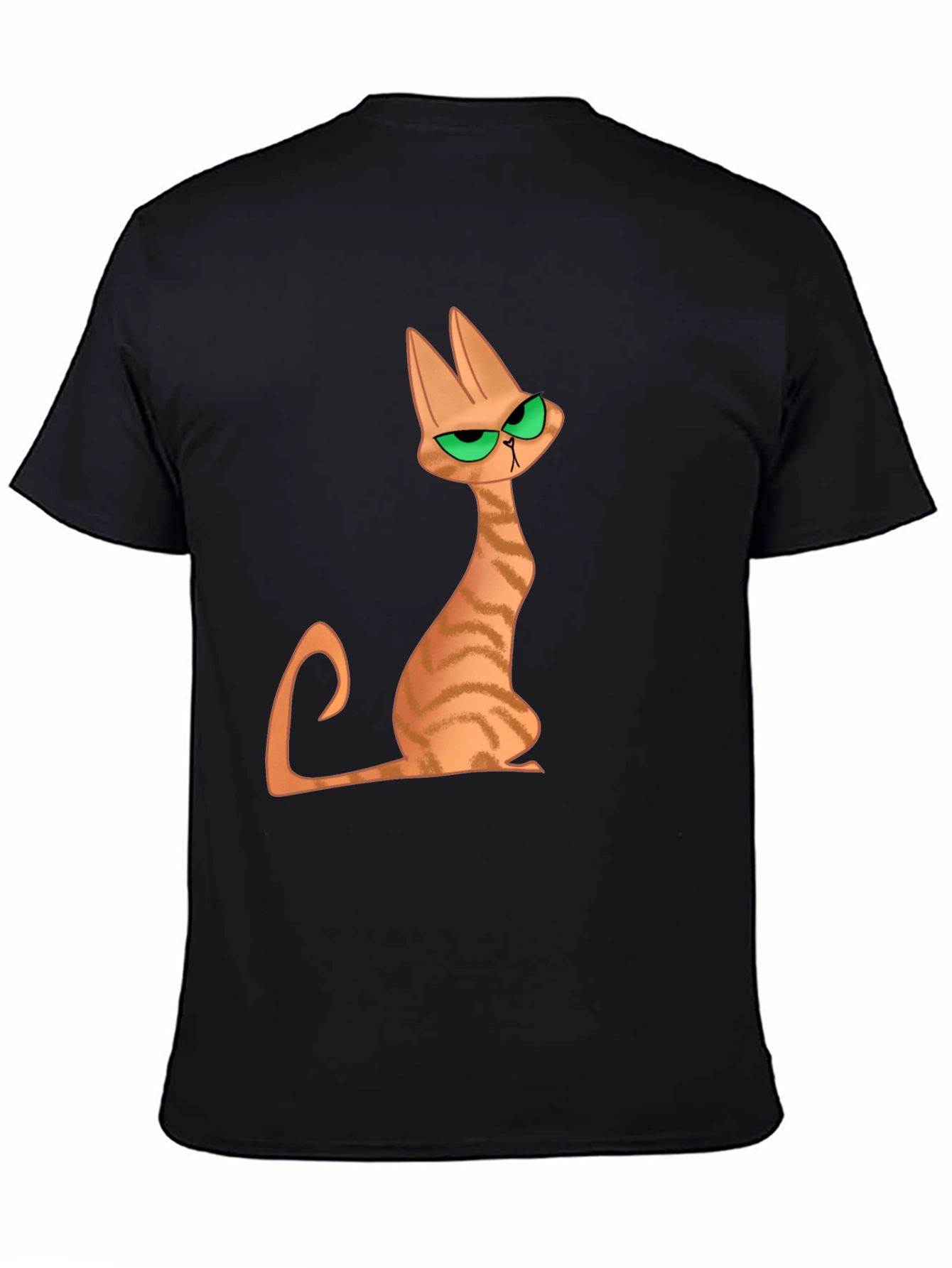 Grumpy Cat Cartoon Black T-Shirt