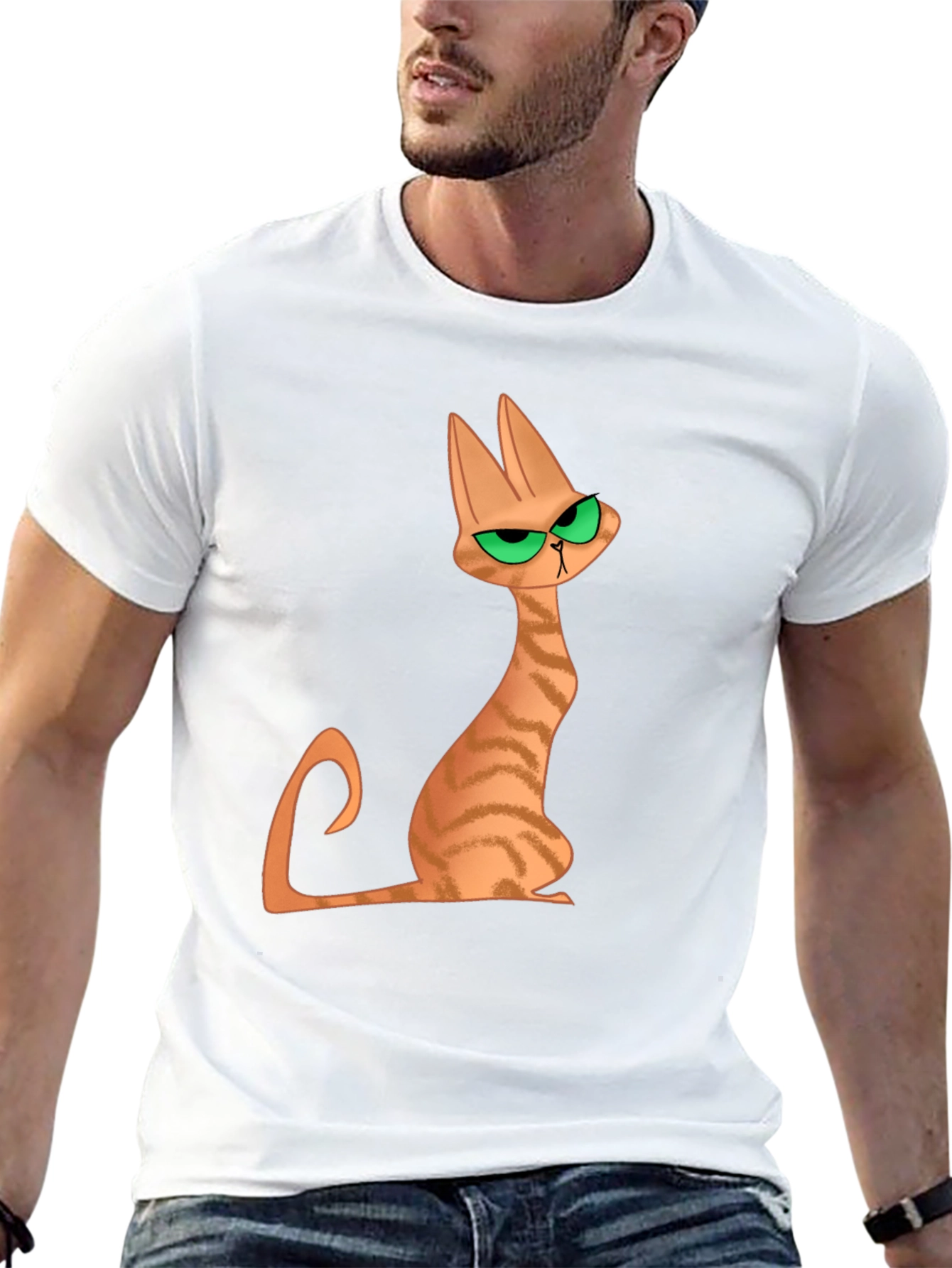 Grumpy Cat Cartoon Black T-Shirt