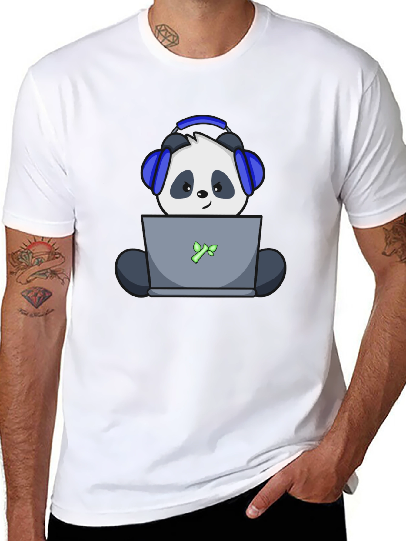 Gamer Panda T-Shirt - Black Cotton Tee