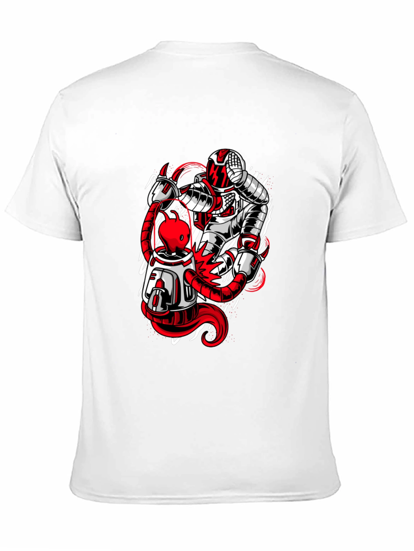 Astronaut and Alien Graphic Print Black T-Shirt