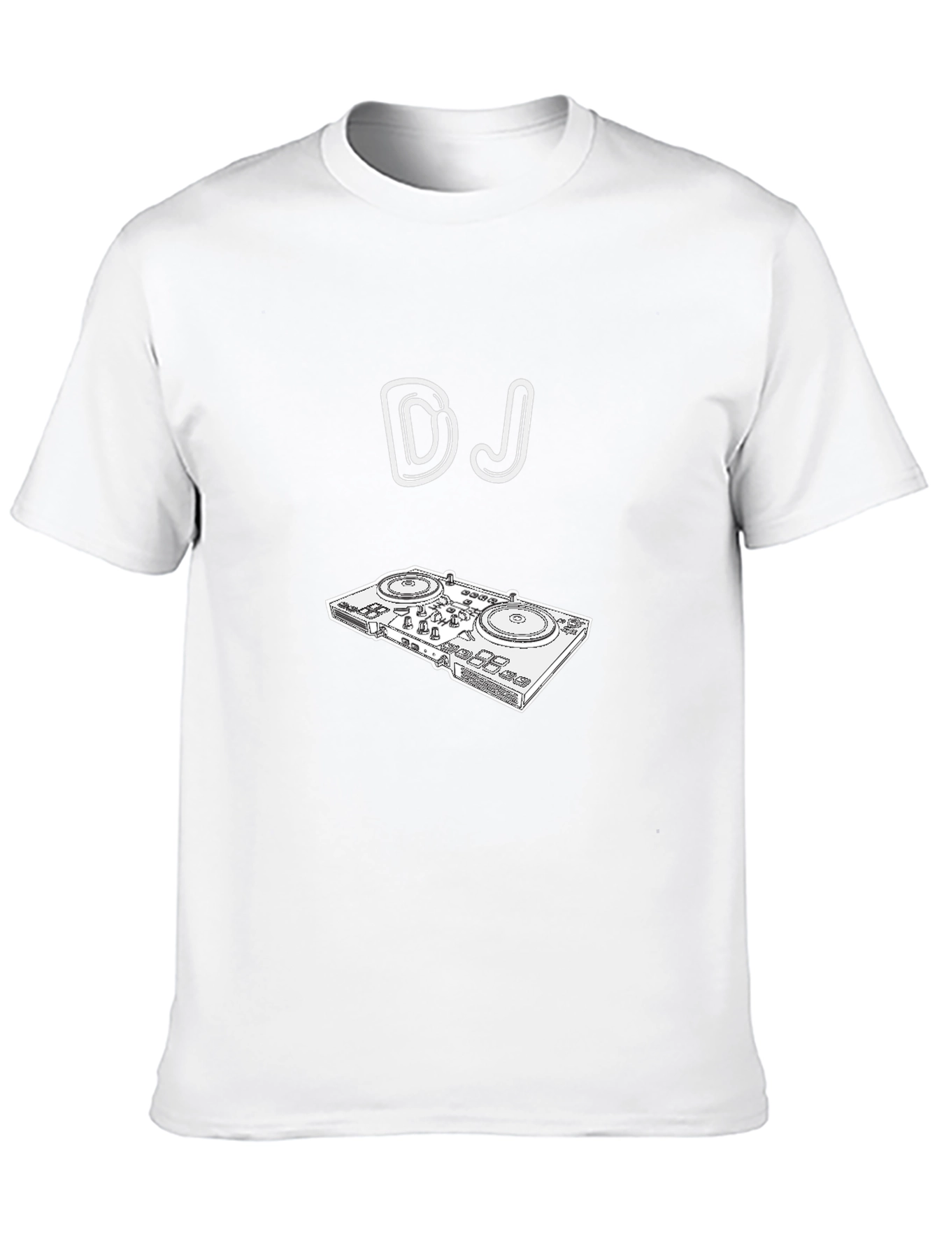 DJ Turntable Black Graphic Tee