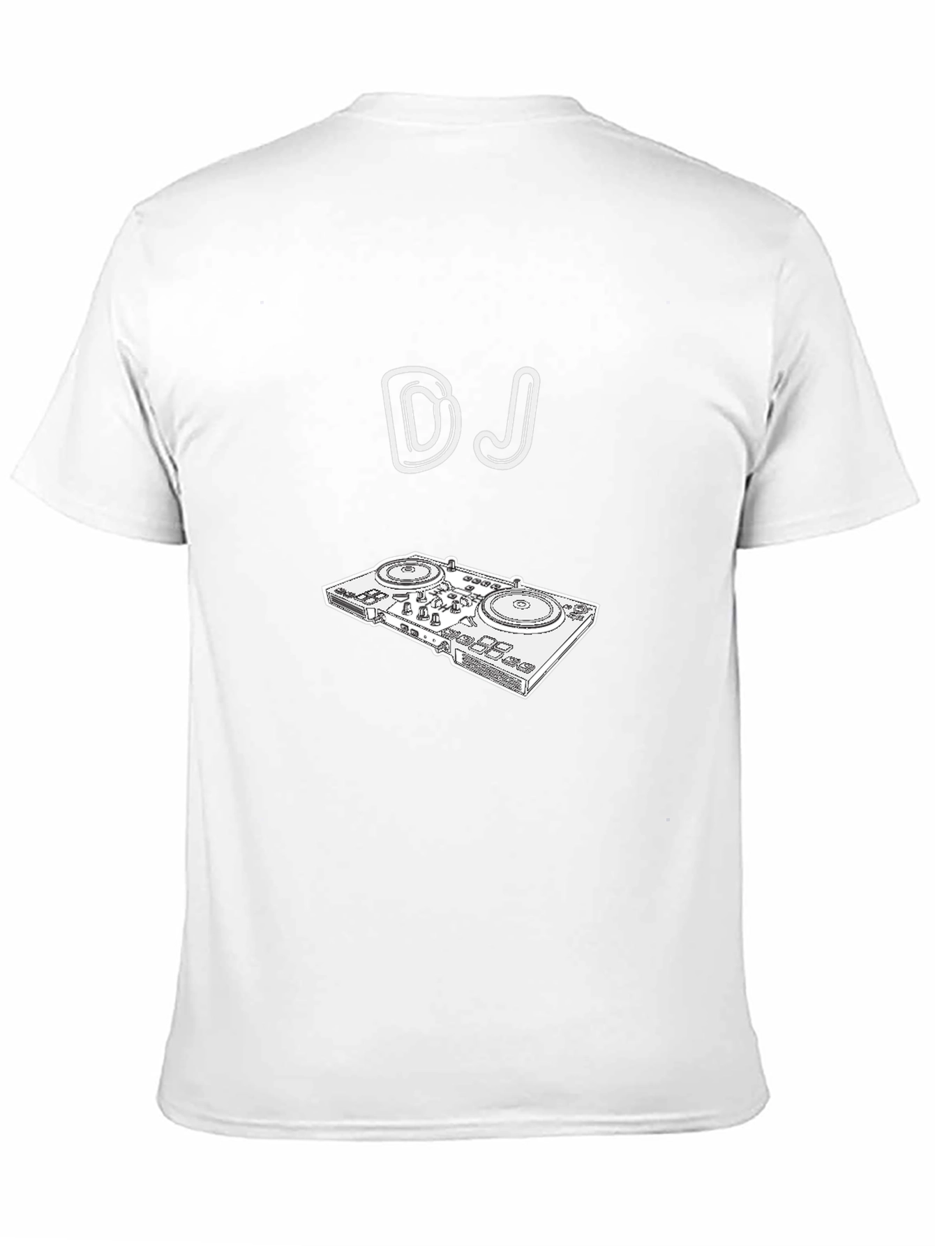 DJ Turntable Black Graphic Tee