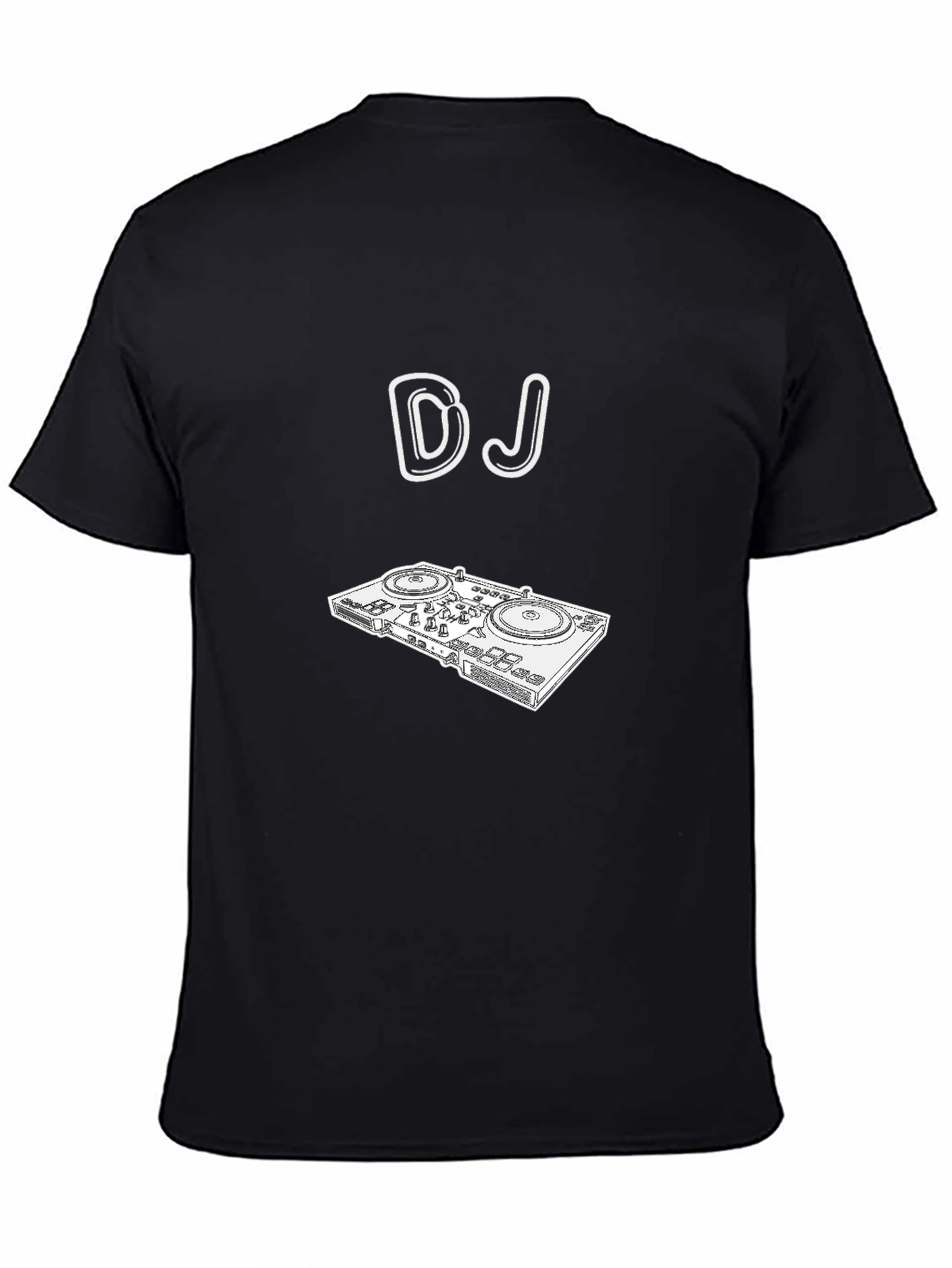 DJ Turntable Black Graphic Tee