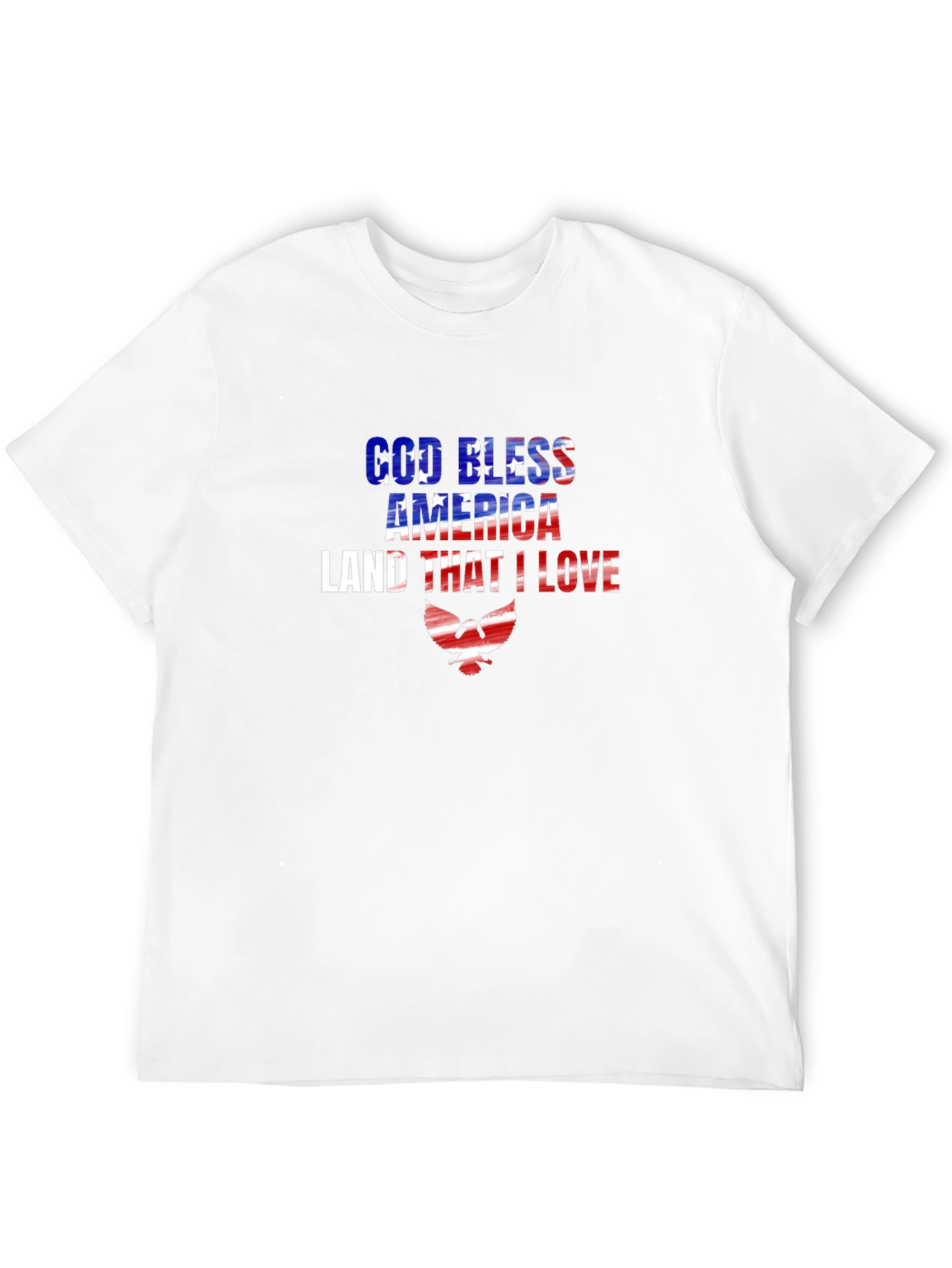 God Bless America T-Shirt Patriotic USA Flag Eagle