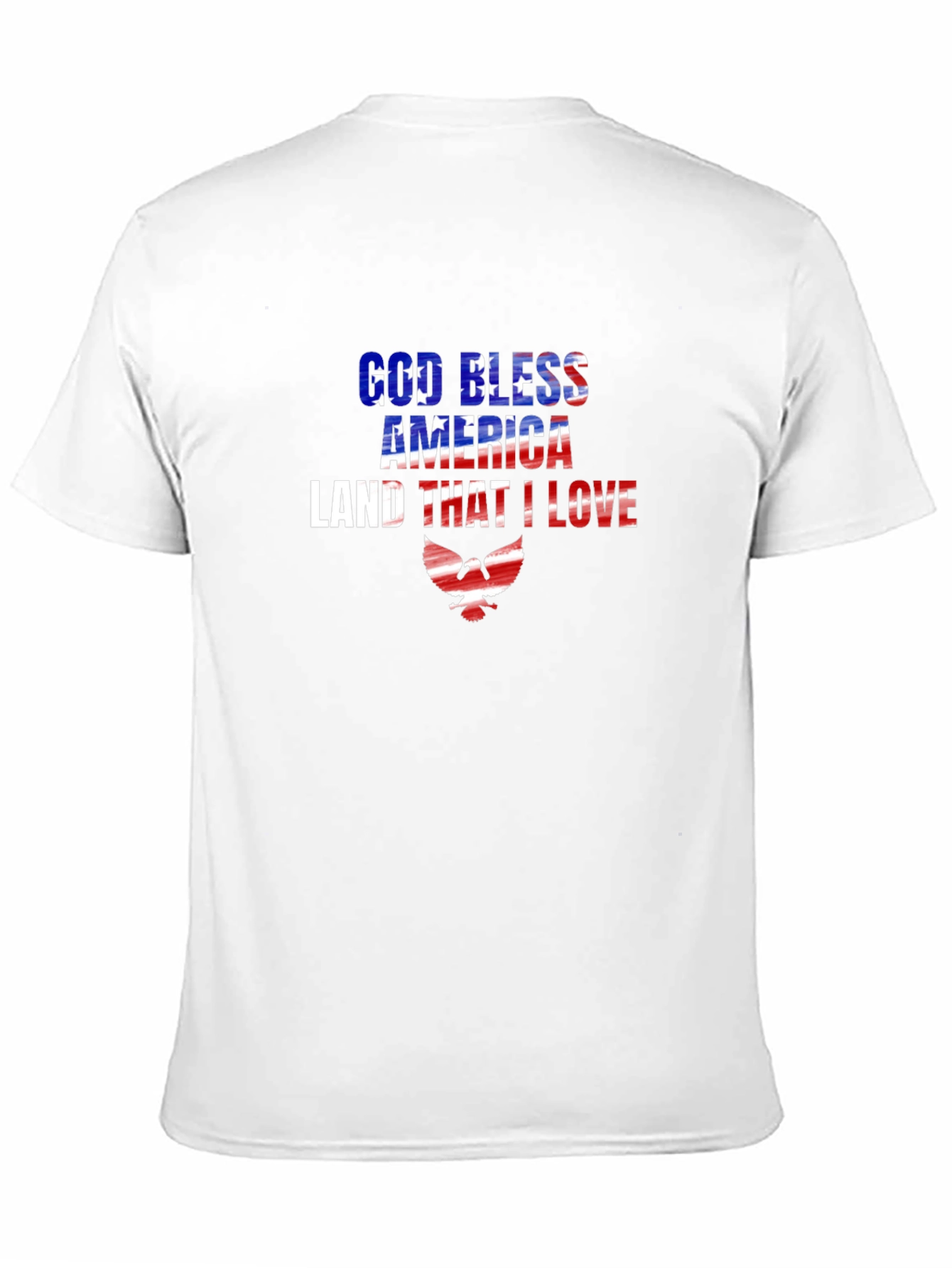 God Bless America T-Shirt Patriotic USA Flag Eagle