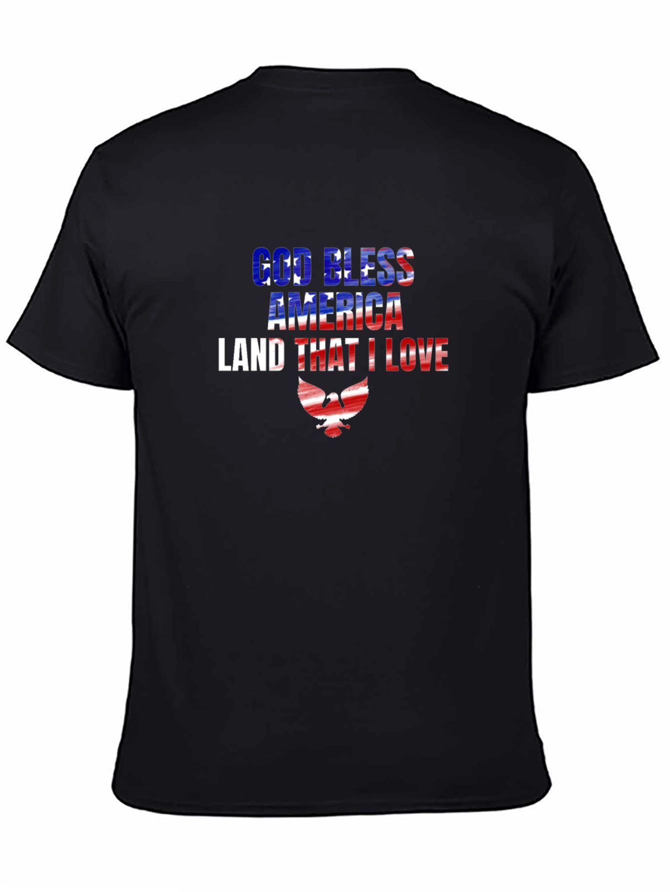 God Bless America T-Shirt Patriotic USA Flag Eagle