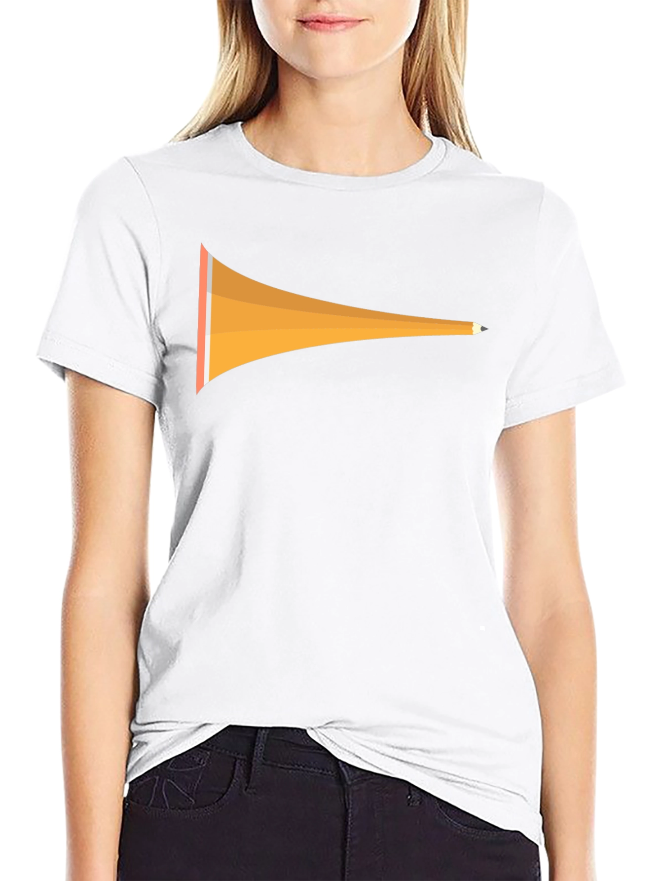 Geometric Arrow Graphic Tee - Modern Design T-Shirt