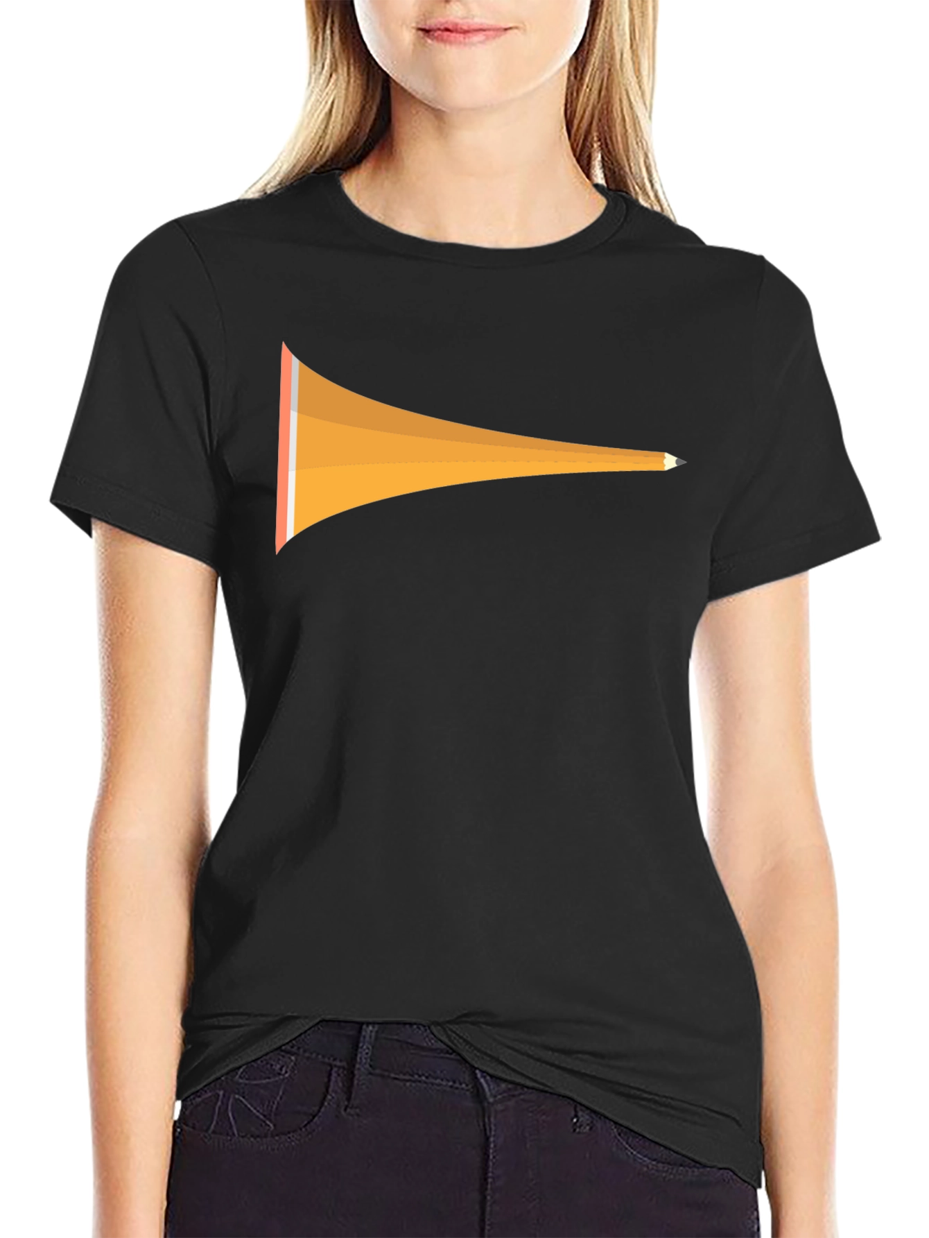 Geometric Arrow Graphic Tee - Modern Design T-Shirt