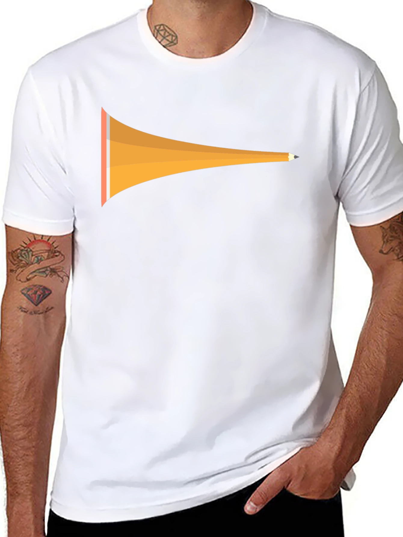 Geometric Arrow Graphic Tee - Modern Design T-Shirt