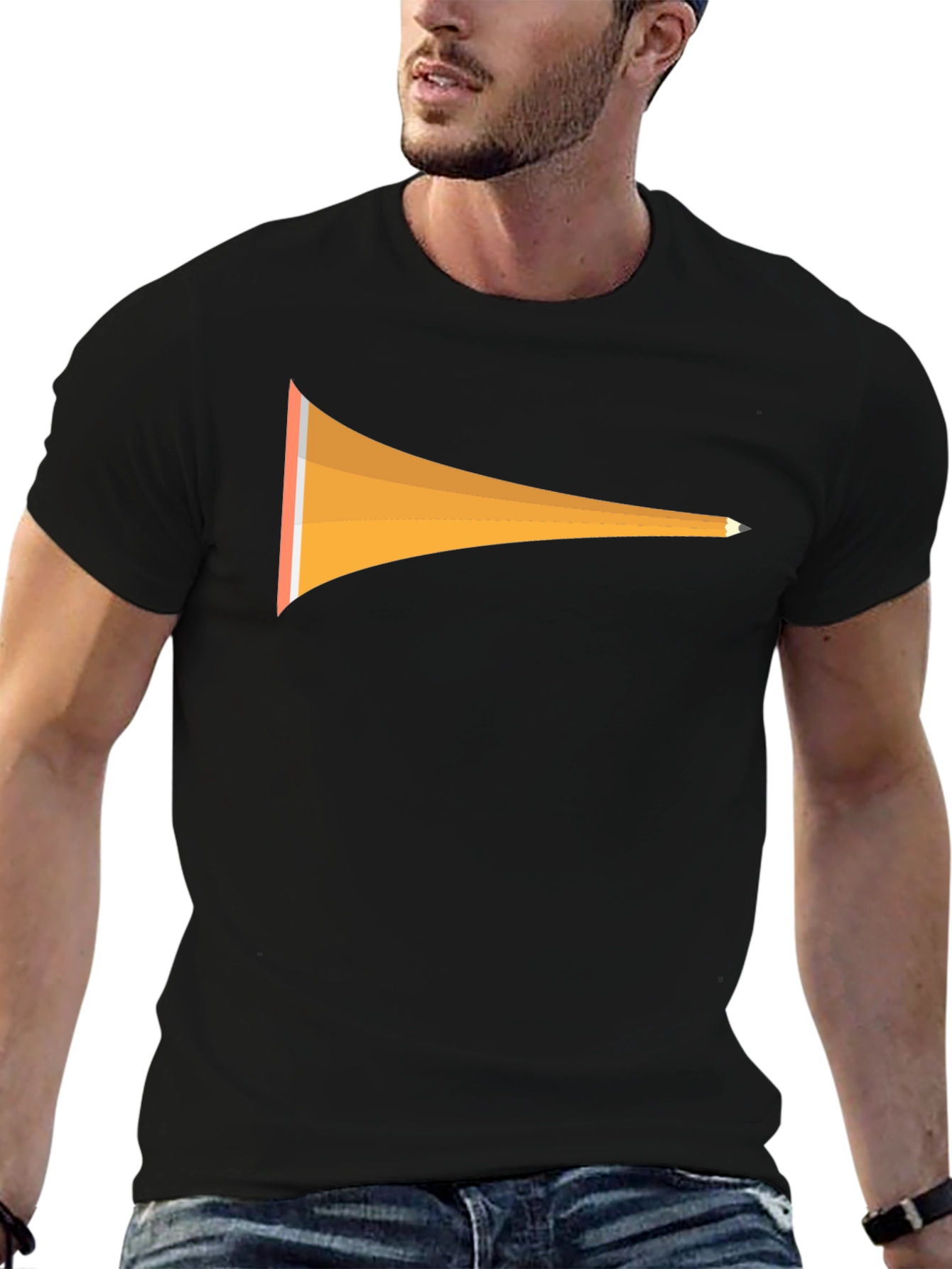 Geometric Arrow Graphic Tee - Modern Design T-Shirt