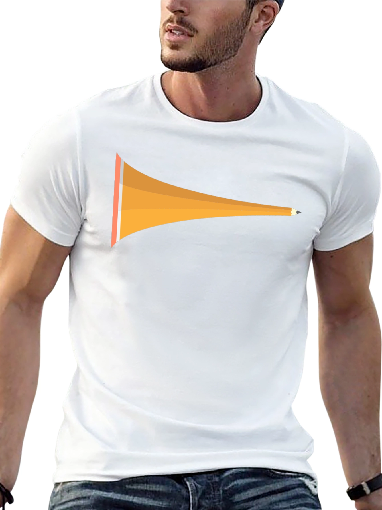 Geometric Arrow Graphic Tee - Modern Design T-Shirt