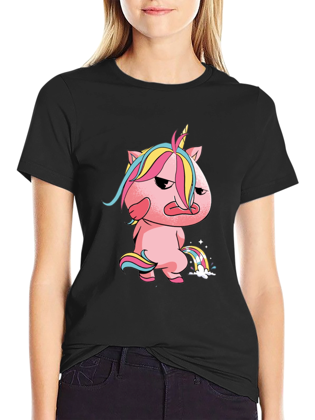 Grumpy Unicorn Rainbow T-Shirt
