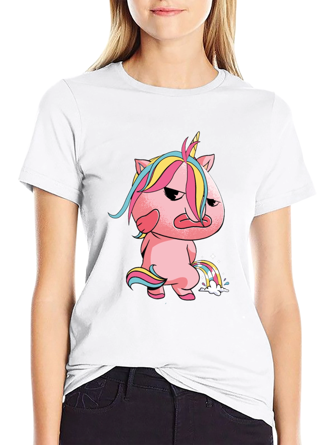 Grumpy Unicorn Rainbow T-Shirt