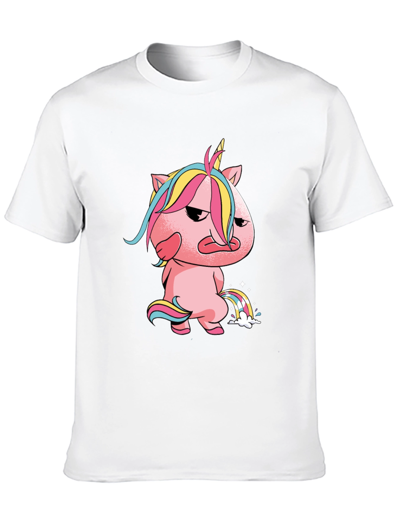 Grumpy Unicorn Rainbow T-Shirt
