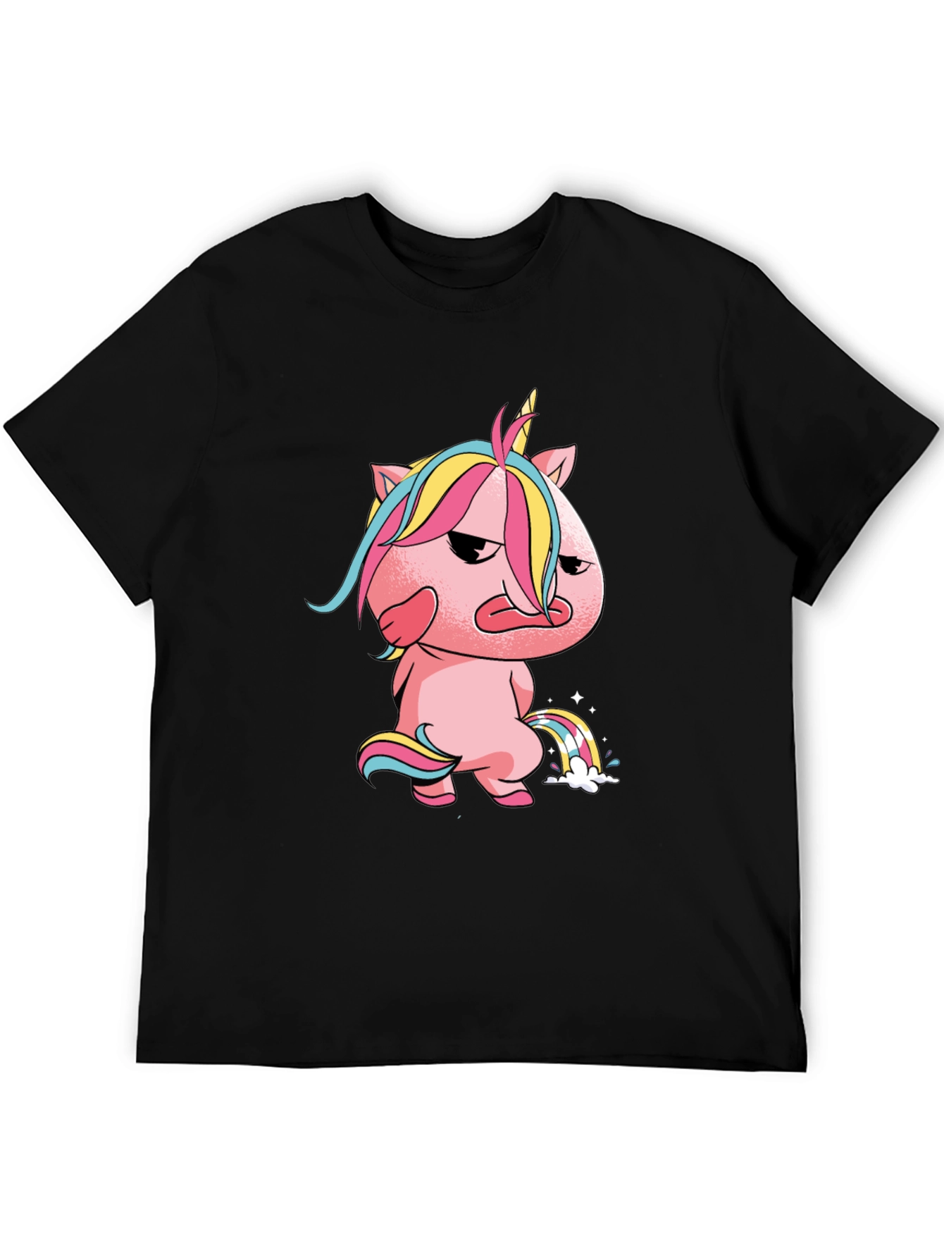 Grumpy Unicorn Rainbow T-Shirt