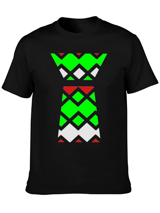 Geometric Pattern Tee - Modern Statement Shirt