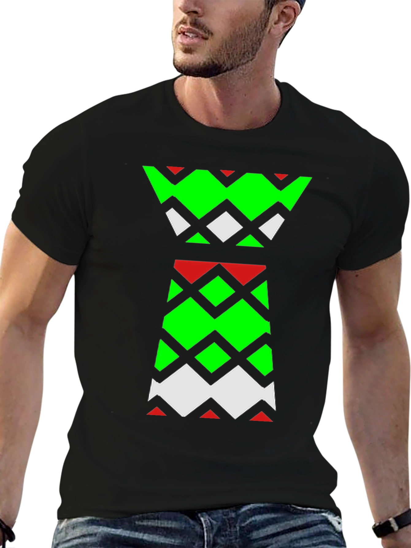 Geometric Pattern Tee - Modern Statement Shirt