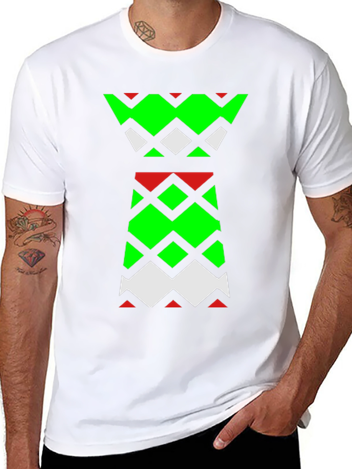 Geometric Pattern Tee - Modern Statement Shirt