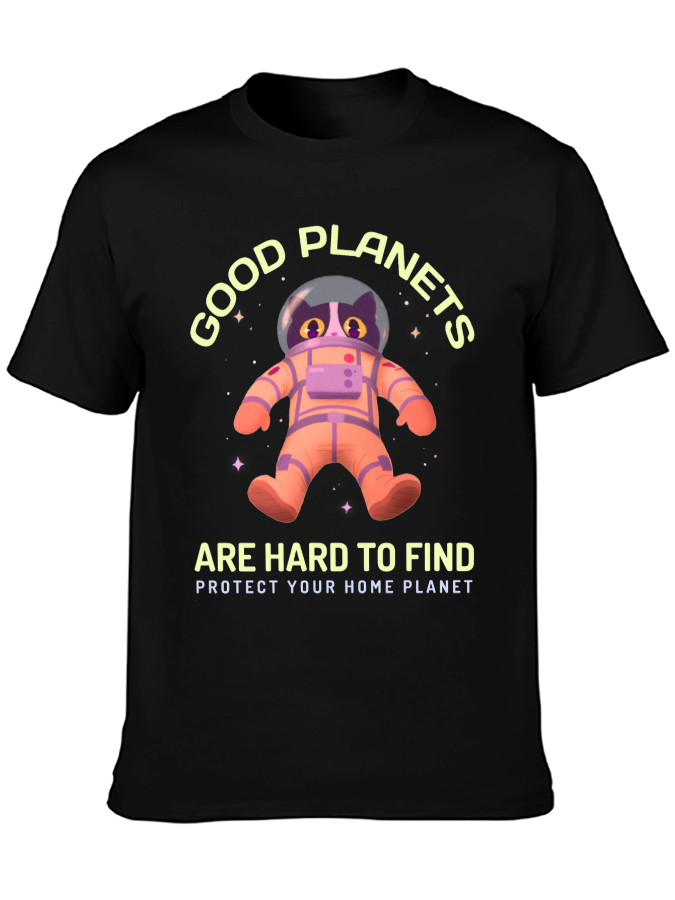 Good Planets Are Hard To Find Cat Astronaut T-Shirt