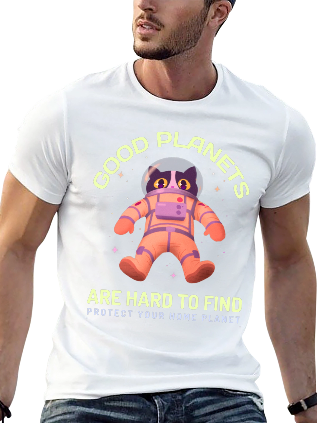 Good Planets Are Hard To Find Cat Astronaut T-Shirt