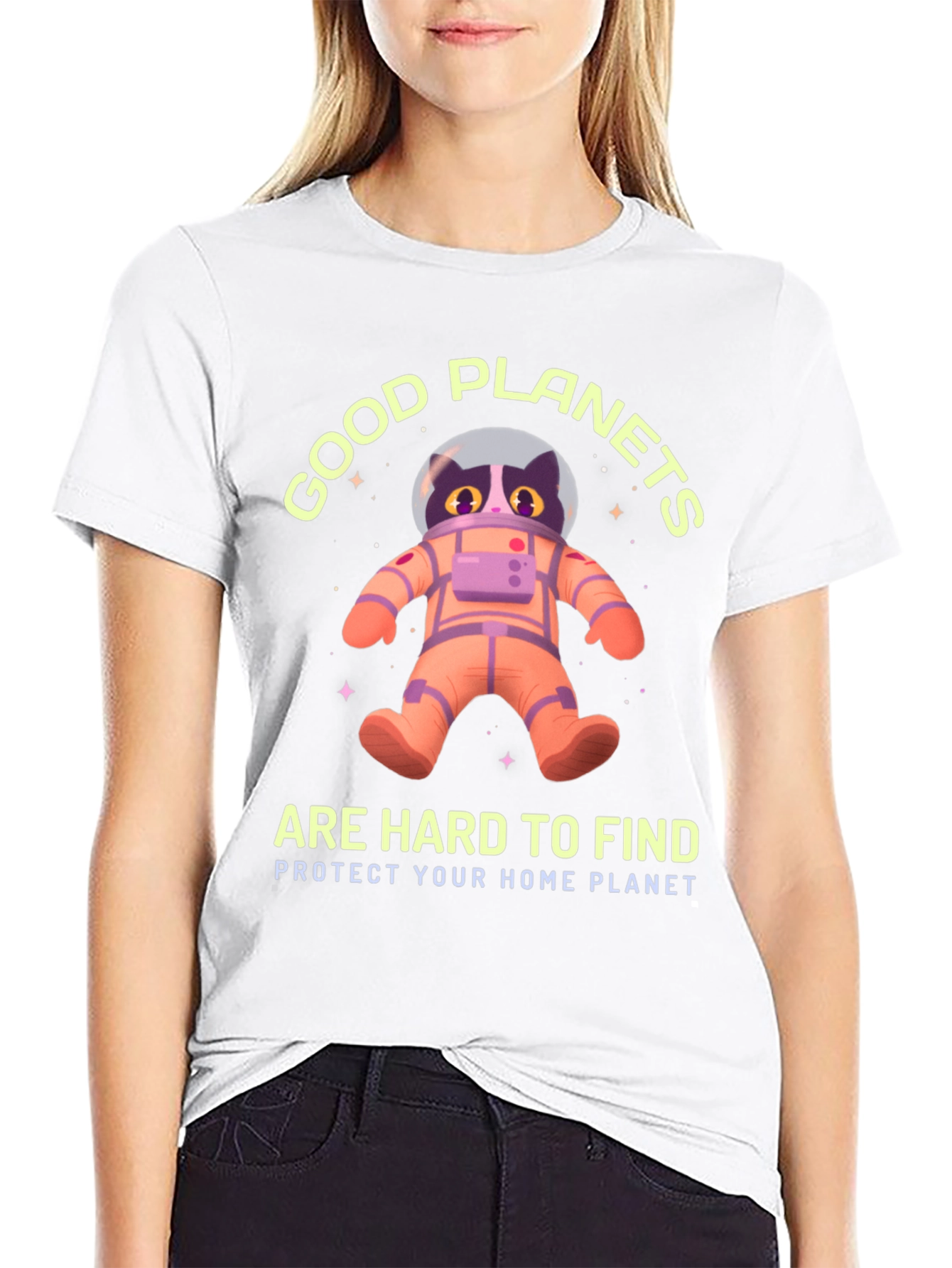 Good Planets Are Hard To Find Cat Astronaut T-Shirt