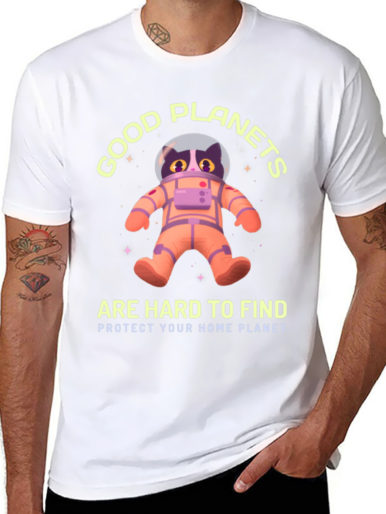 Good Planets Are Hard To Find Cat Astronaut T-Shirt