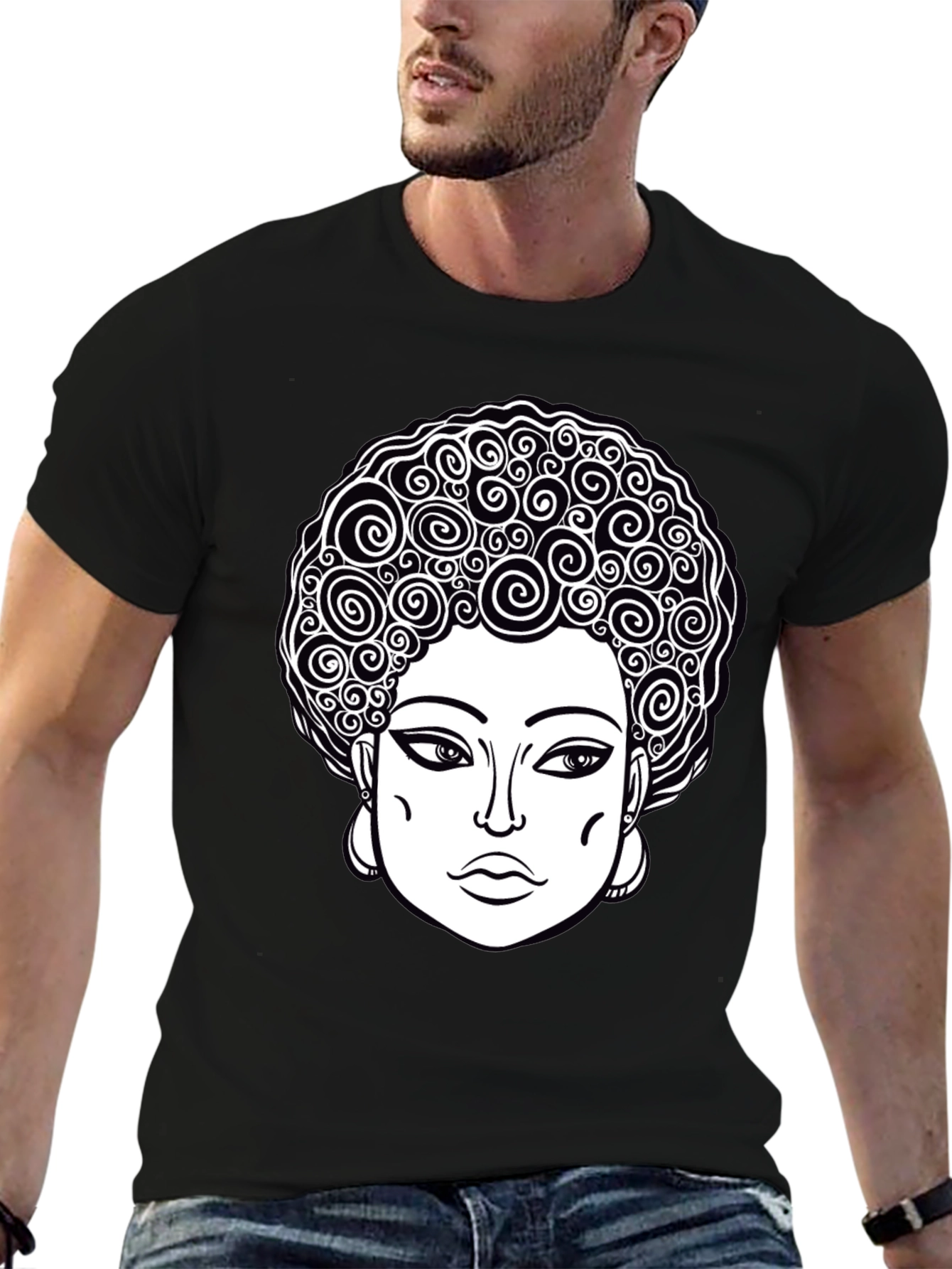 Afro Queen Graphic Tee - Black Unisex T-Shirt