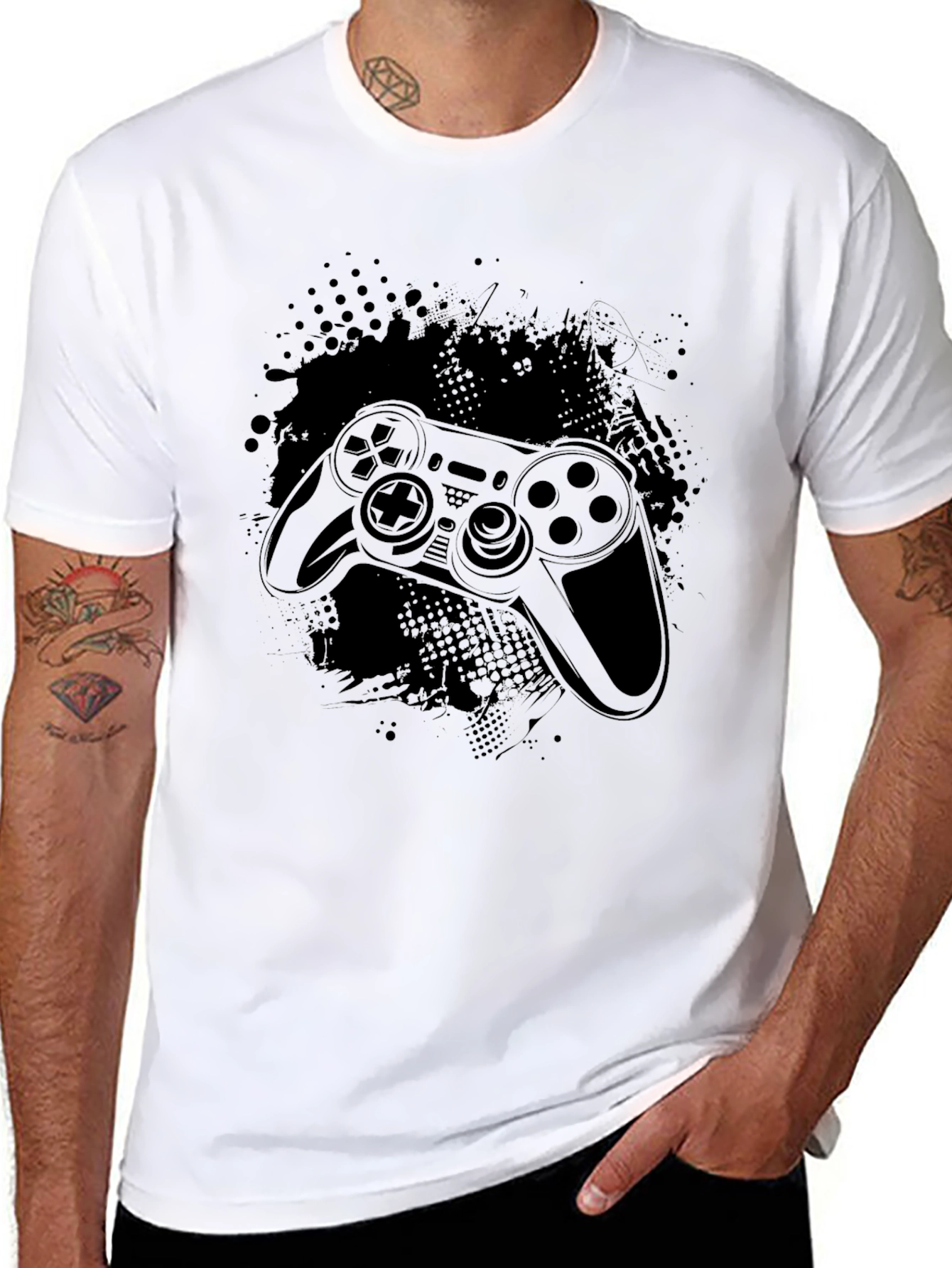 Gaming Controller Black T-Shirt - Gamer Style