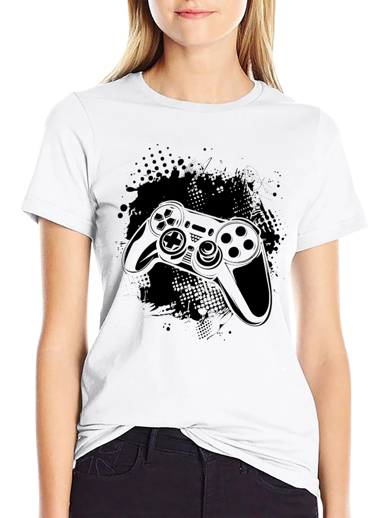 Gaming Controller Black T-Shirt - Gamer Style