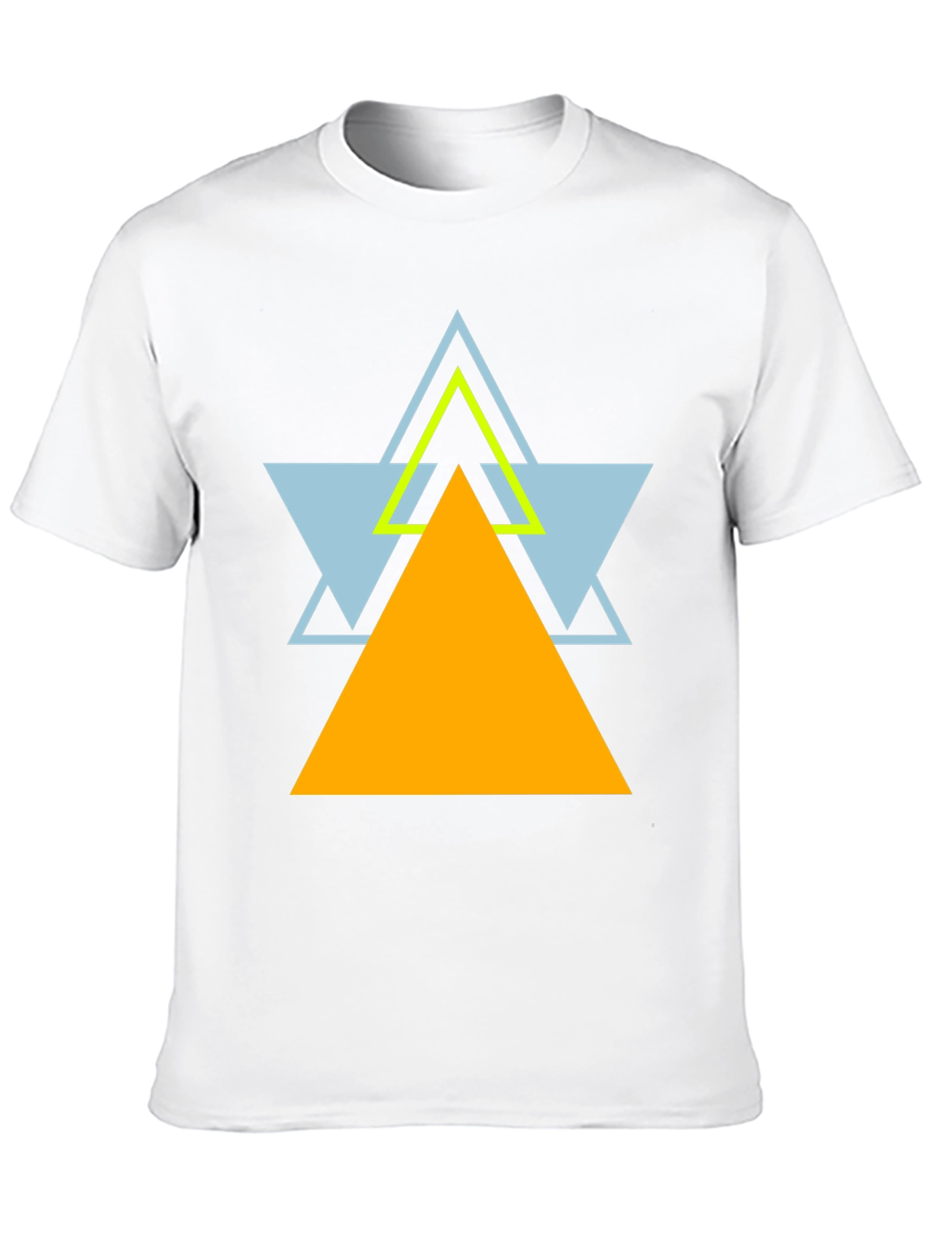Geometric Triangle Graphic Black T-Shirt