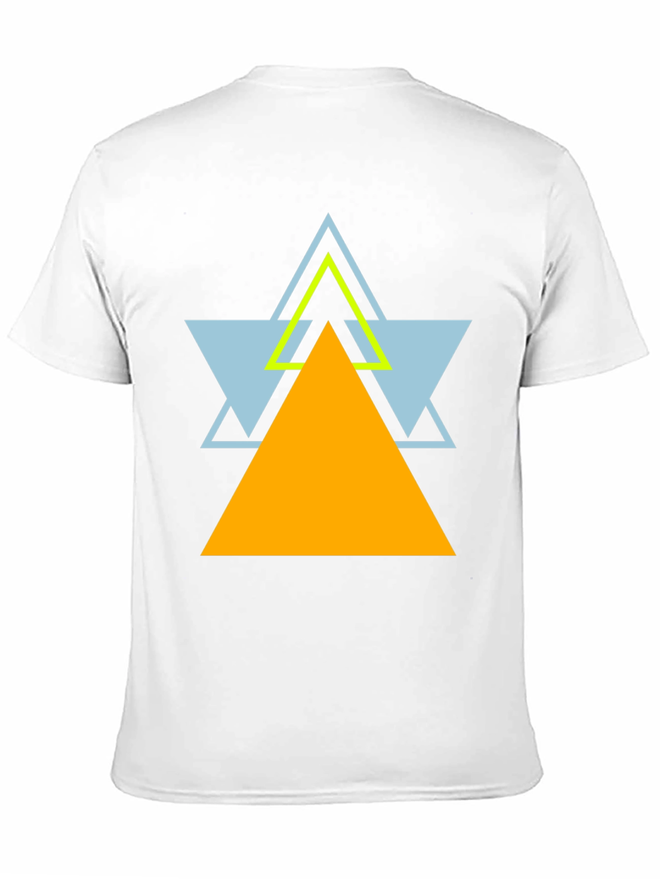 Geometric Triangle Graphic Black T-Shirt