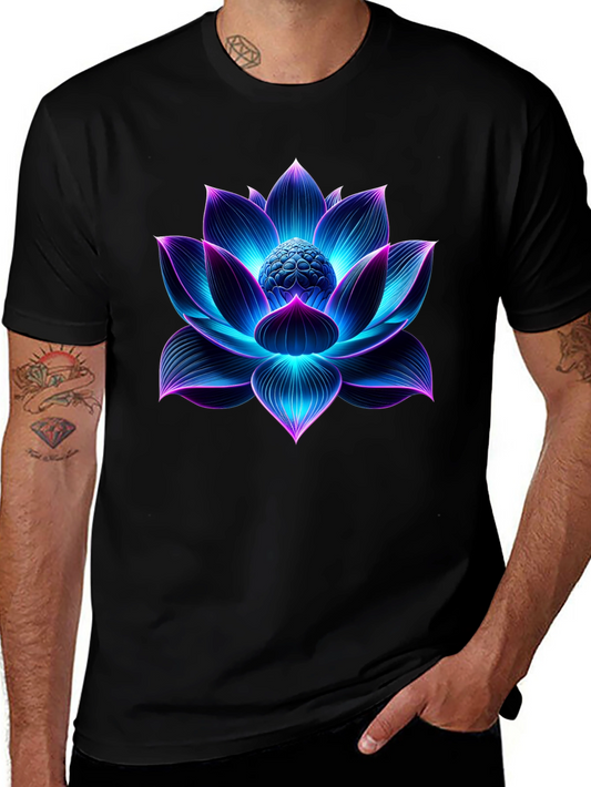 Glowing Lotus Flower Graphic Tee