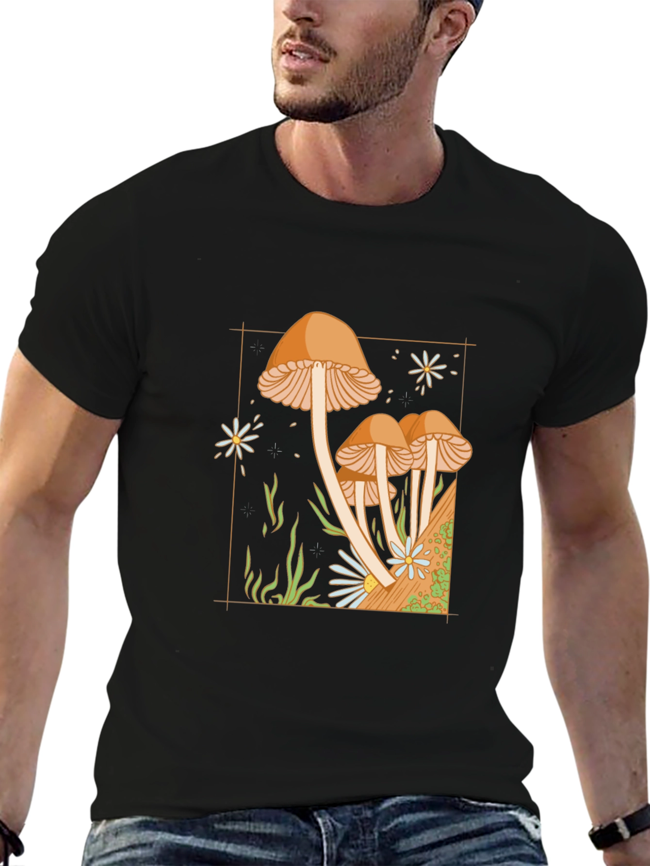 Mushroom Graphic Tee - Unique Design