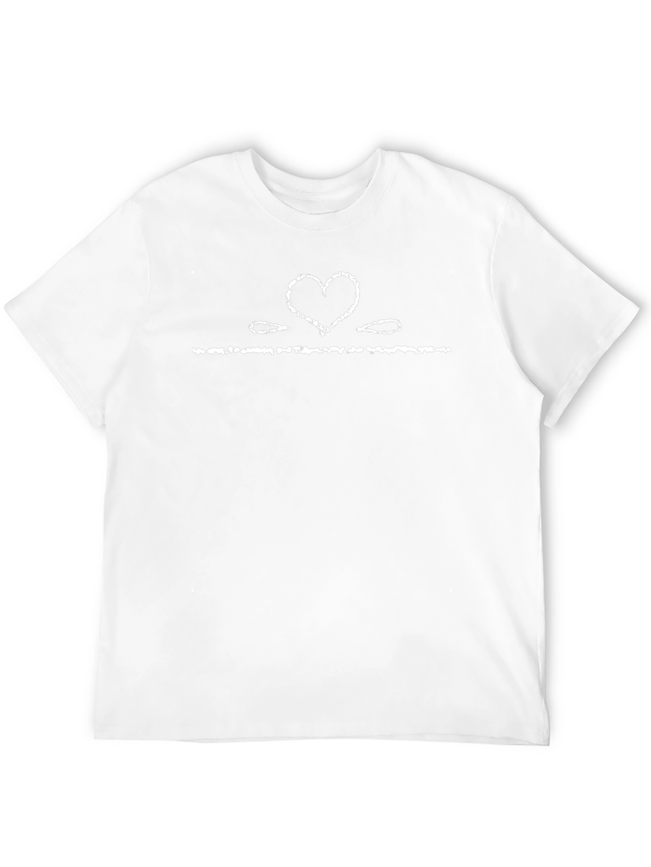 Heart Graphic Print Black Casual T-Shirt