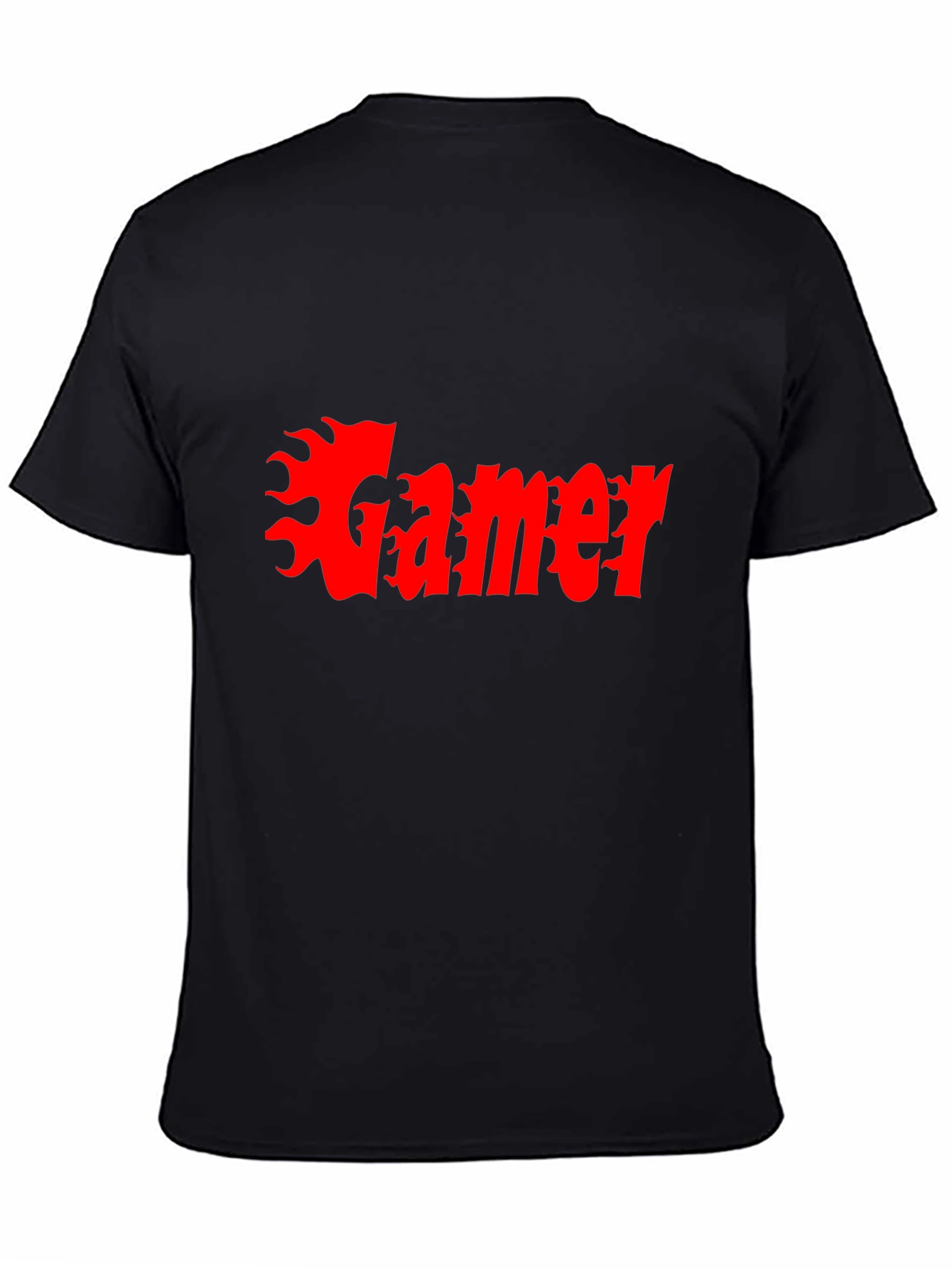 Gamer Flame Graphic Black T-Shirt