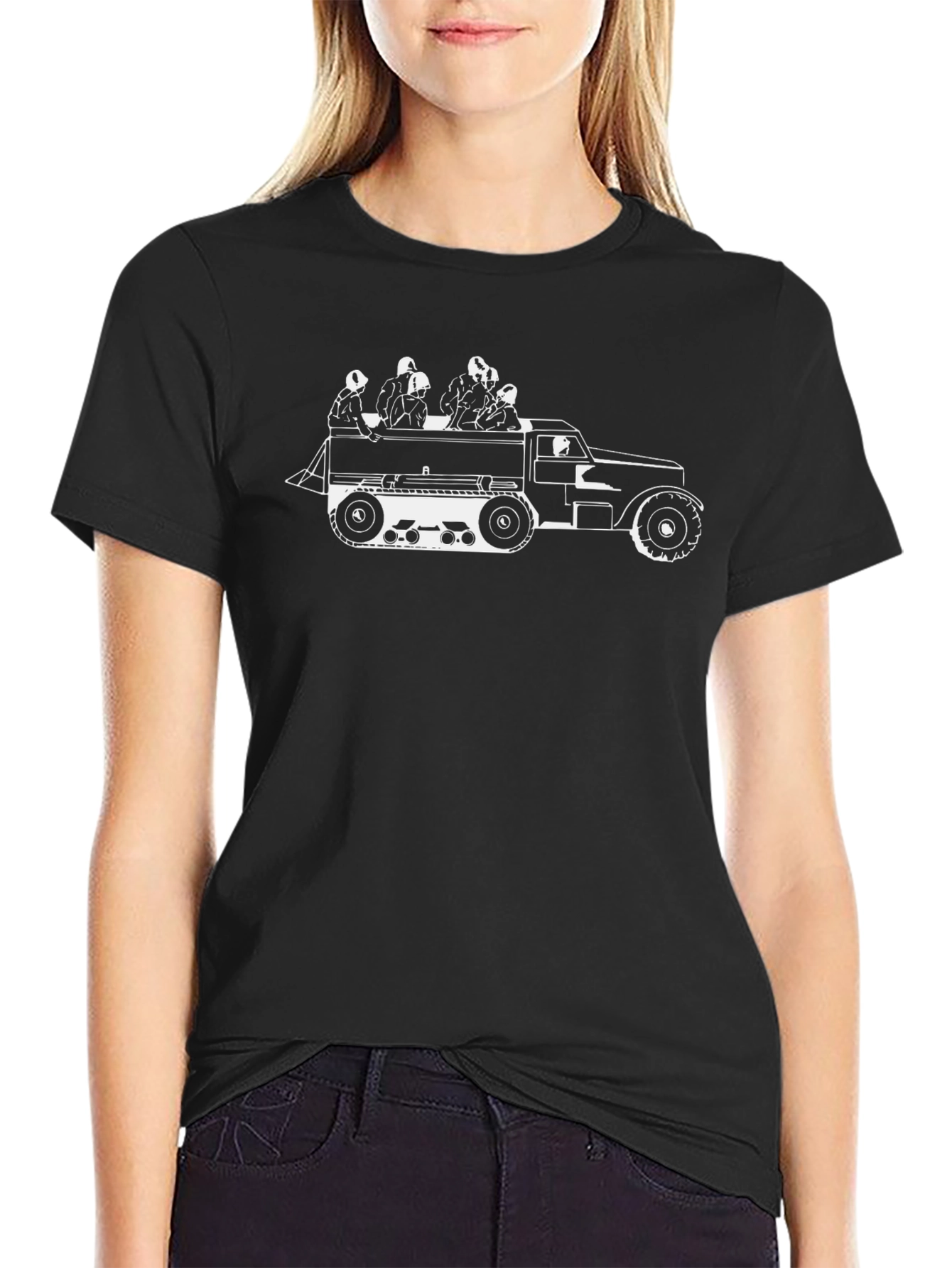 Graphic Tee: Army Truck Design