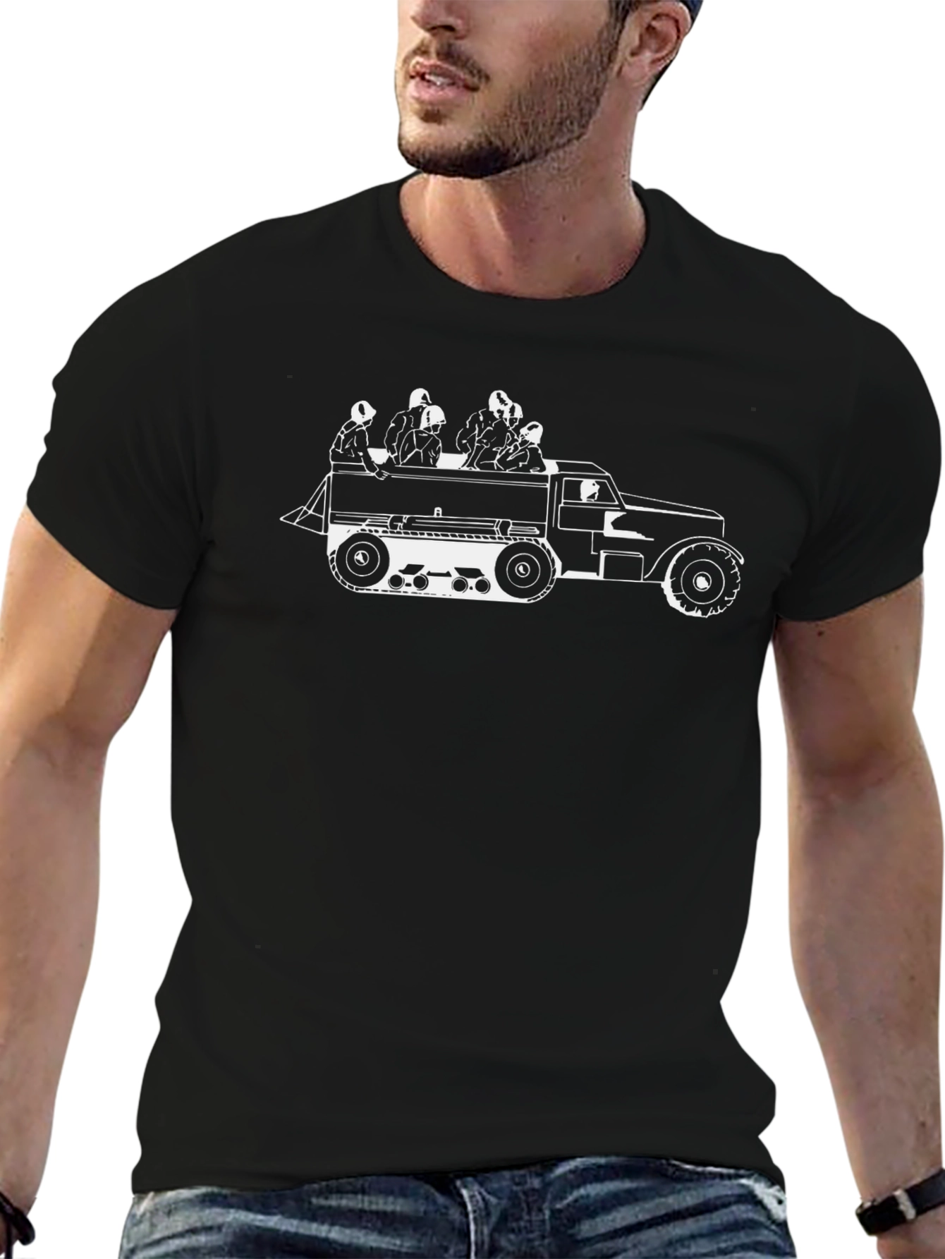 Graphic Tee: Army Truck Design