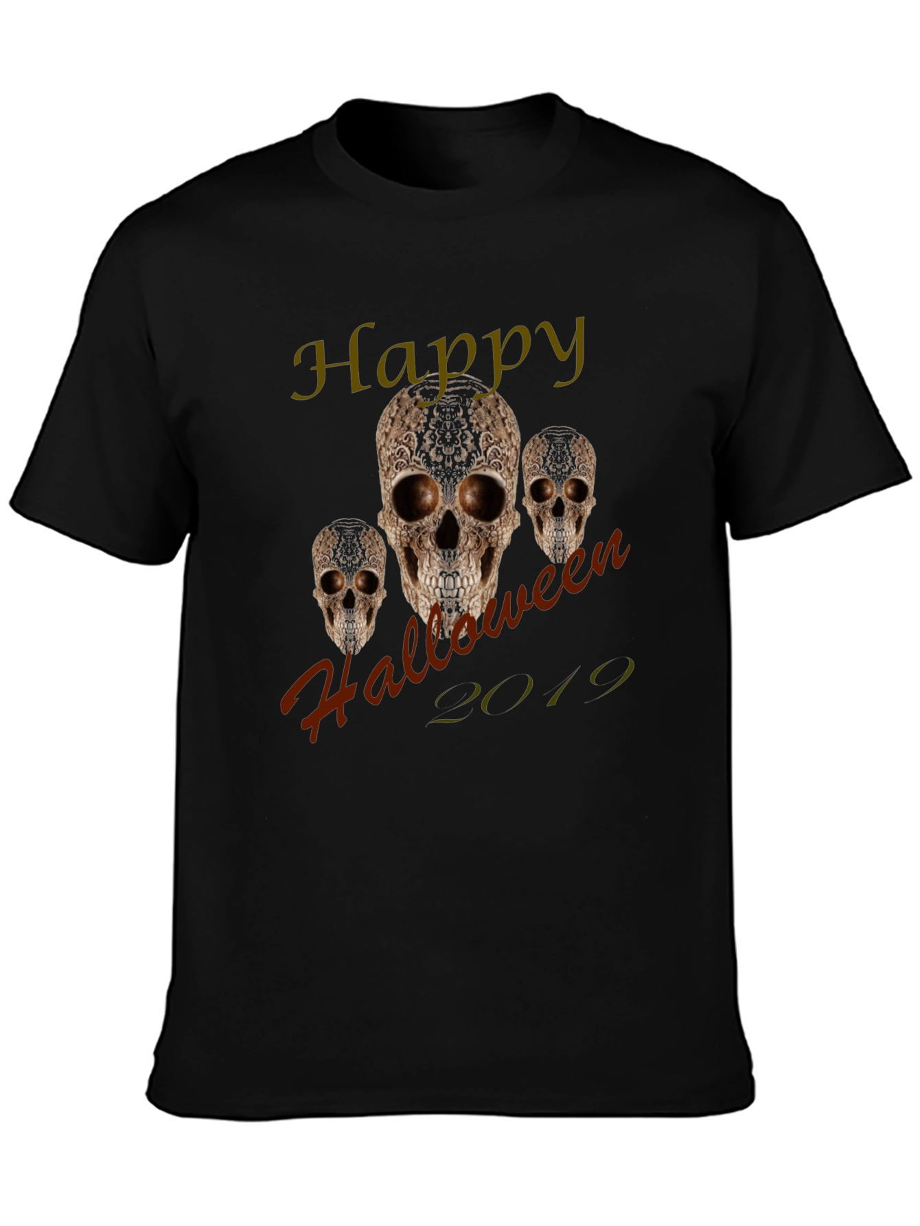 Happy Halloween 2019 Skull Graphic Tee