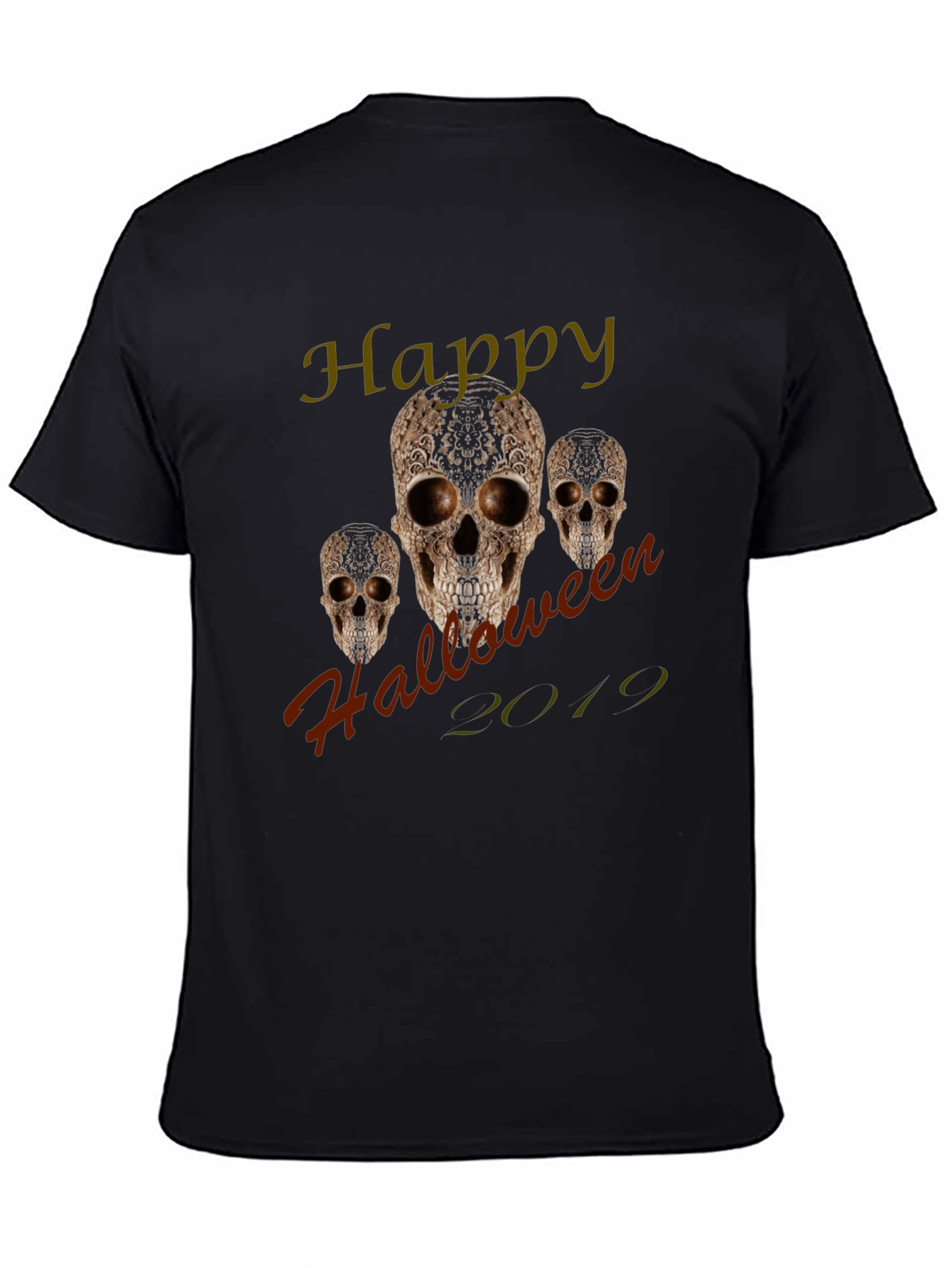 Happy Halloween 2019 Skull Graphic Tee