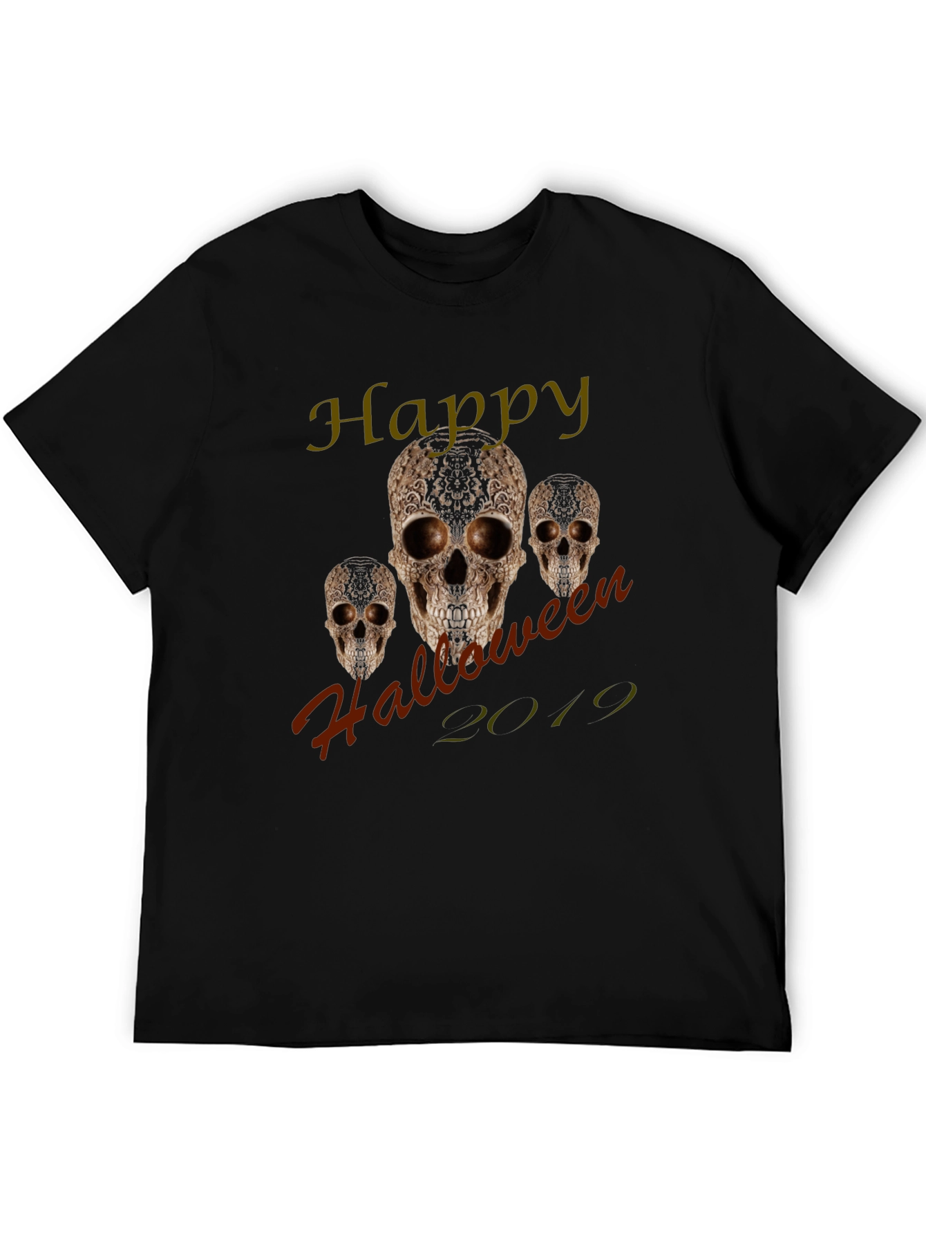 Happy Halloween 2019 Skull Graphic Tee