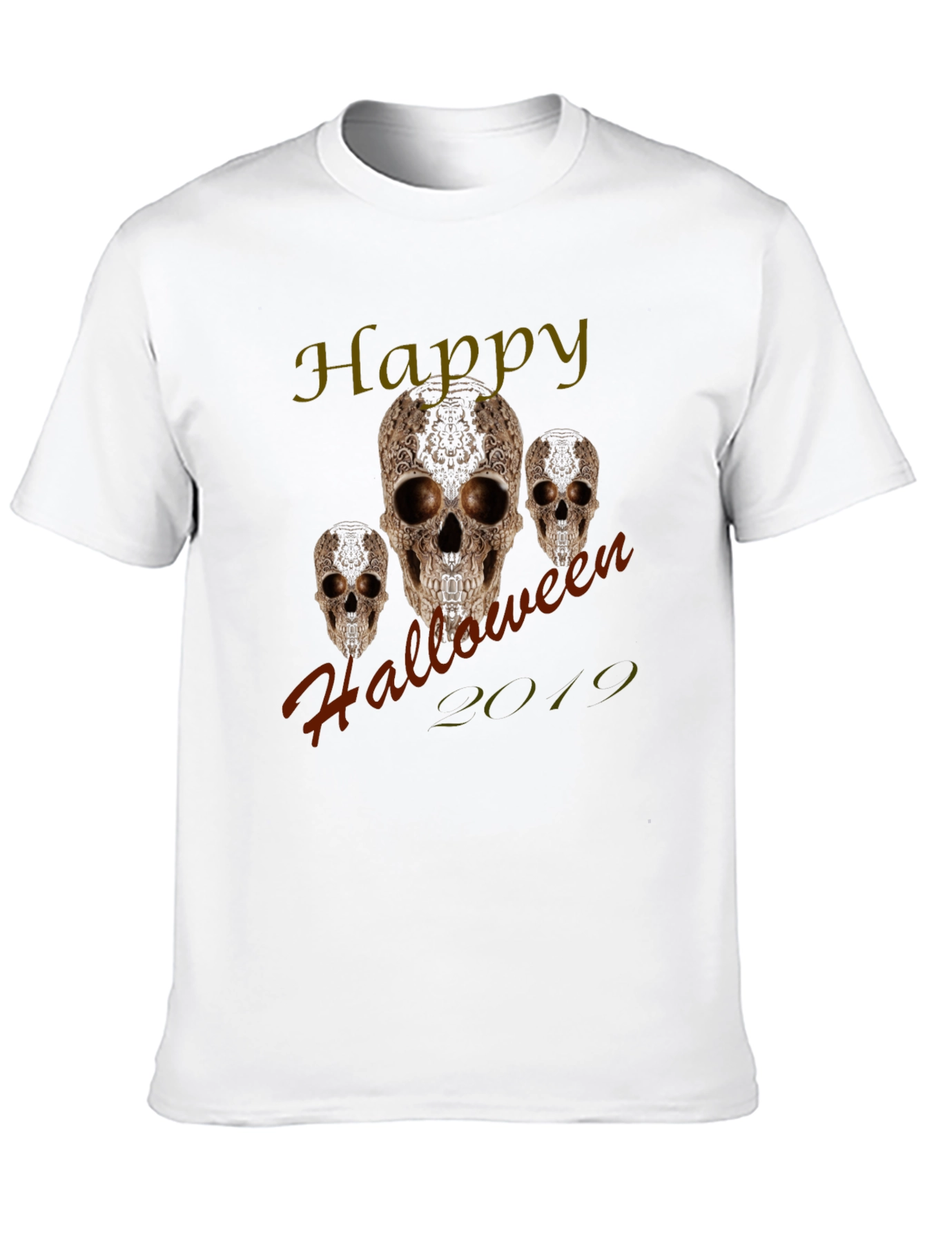 Happy Halloween 2019 Skull Graphic Tee