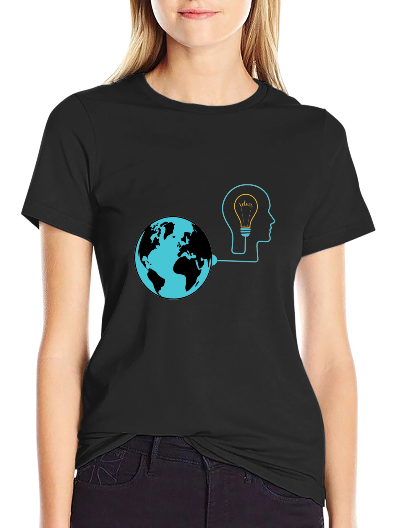 Global Idea Black T-Shirt